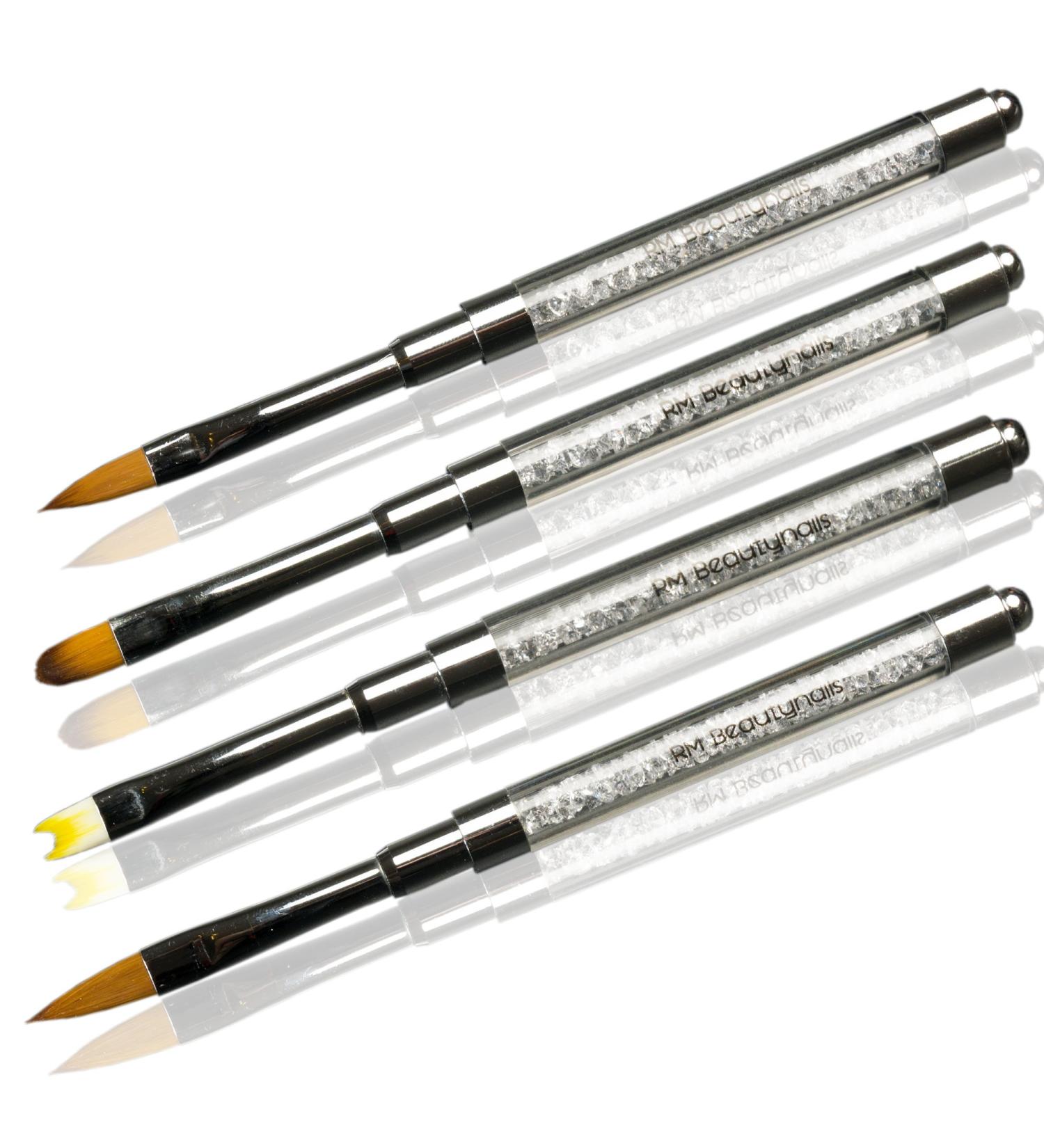 Cats Tongue Full Cover French Brush Set - Deluxe Gel Brush with Rhinestone Handle for Perfect Nail Art - Buy Online on GoSupps.com