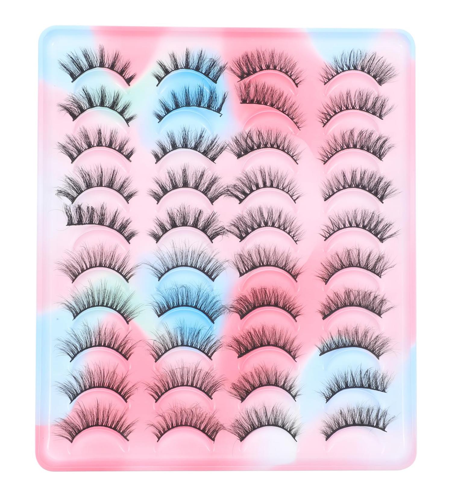 20 Pairs Eyelashes False Eyelash Strip Lash Strips Eye Lash Single Lashes Lash Fake Makeup Lashes Strips Fake Eyelash Ioni Cosmetic Lashes Lash Book Imitation Bulk Cosmetics - Buy Online on GoSupps.com