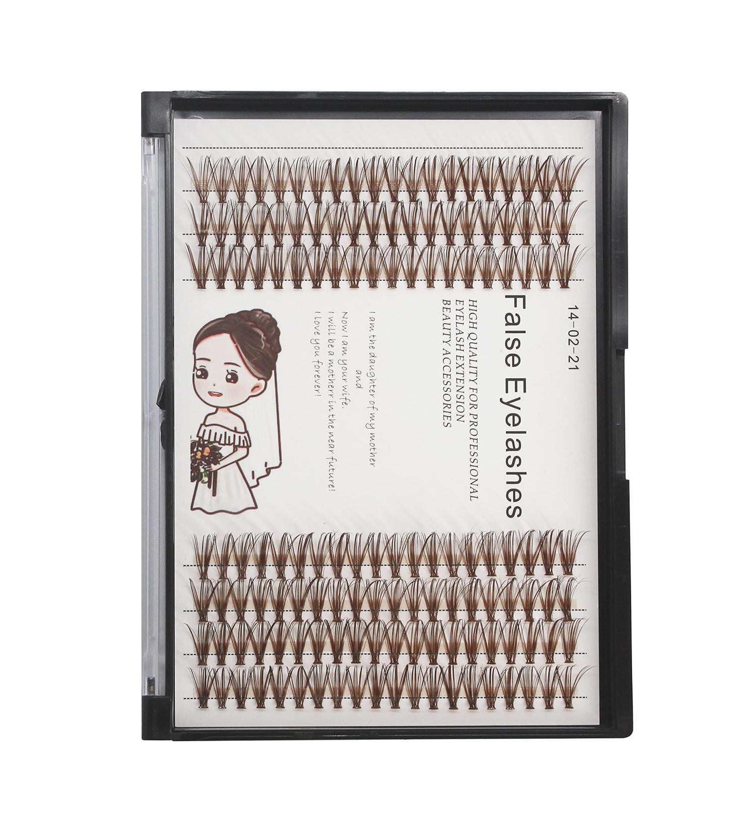 Bodermincer 20D Brown Eyelash Extension Cluster Soft Faux Mink False Eyelashes - Natural Individual Eyelashes - 9mm Brown - Buy Online on GoSupps.com