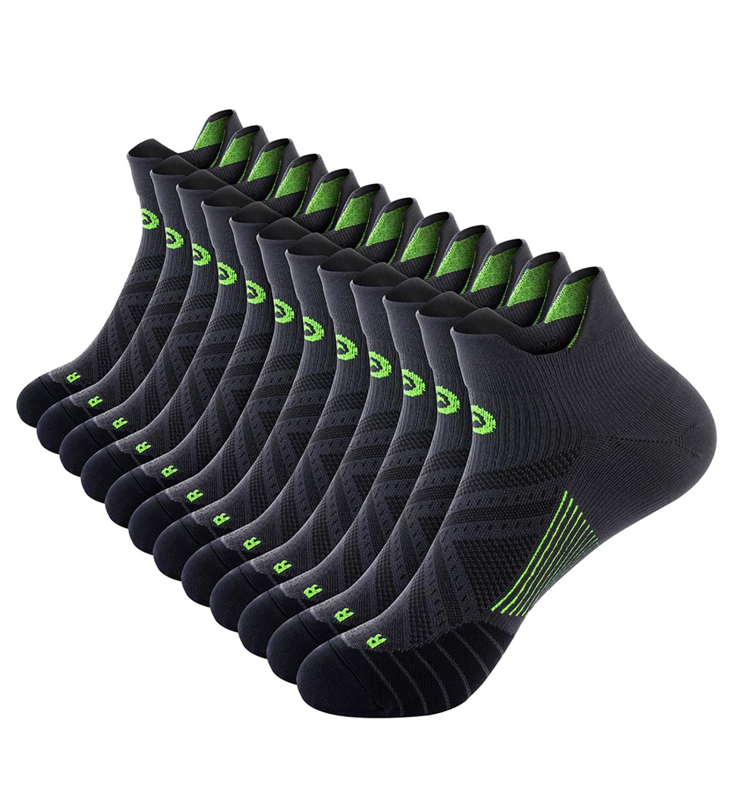 Paplus Ankle Compression Stockings for Men & Women - 6 Pair Low Cut Running Socks with Ankle Support - Gray L/XL (Men's 9.5-12 / Women's 10.5-13) - Buy Online on GoSupps.com