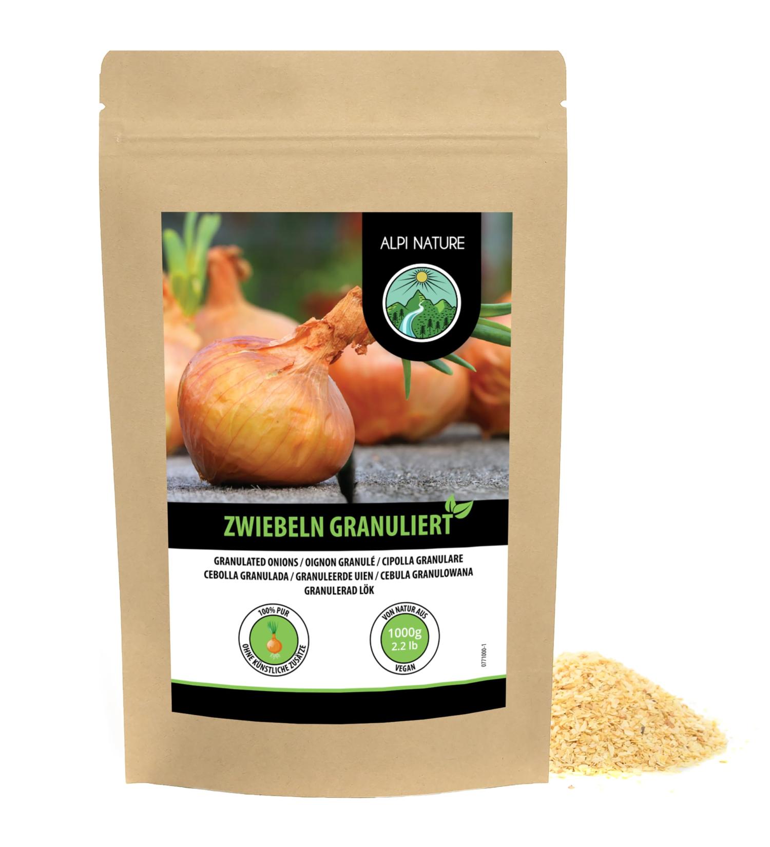 Alpi Investment OOD Alpi Nature Onion Granules 1 kg onions GROORULIED OUIDEN 100 Natural in soft dried onions naturally without additives vegan onion granules - Buy Online on GoSupps.com