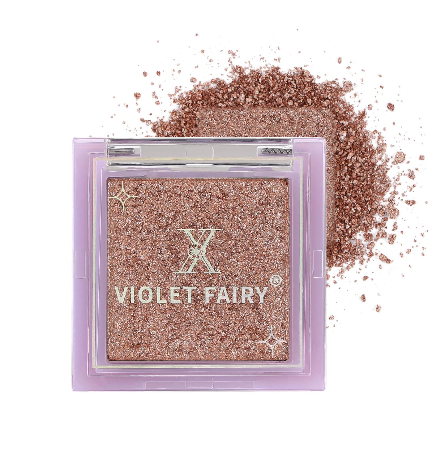 Buy Vegan Shimmer Eyeshadow Compact - Long Lasting Metallic Rose Gold Brown | Highlighter | Cruelty-Free International Shipping - Buy Online on GoSupps.com