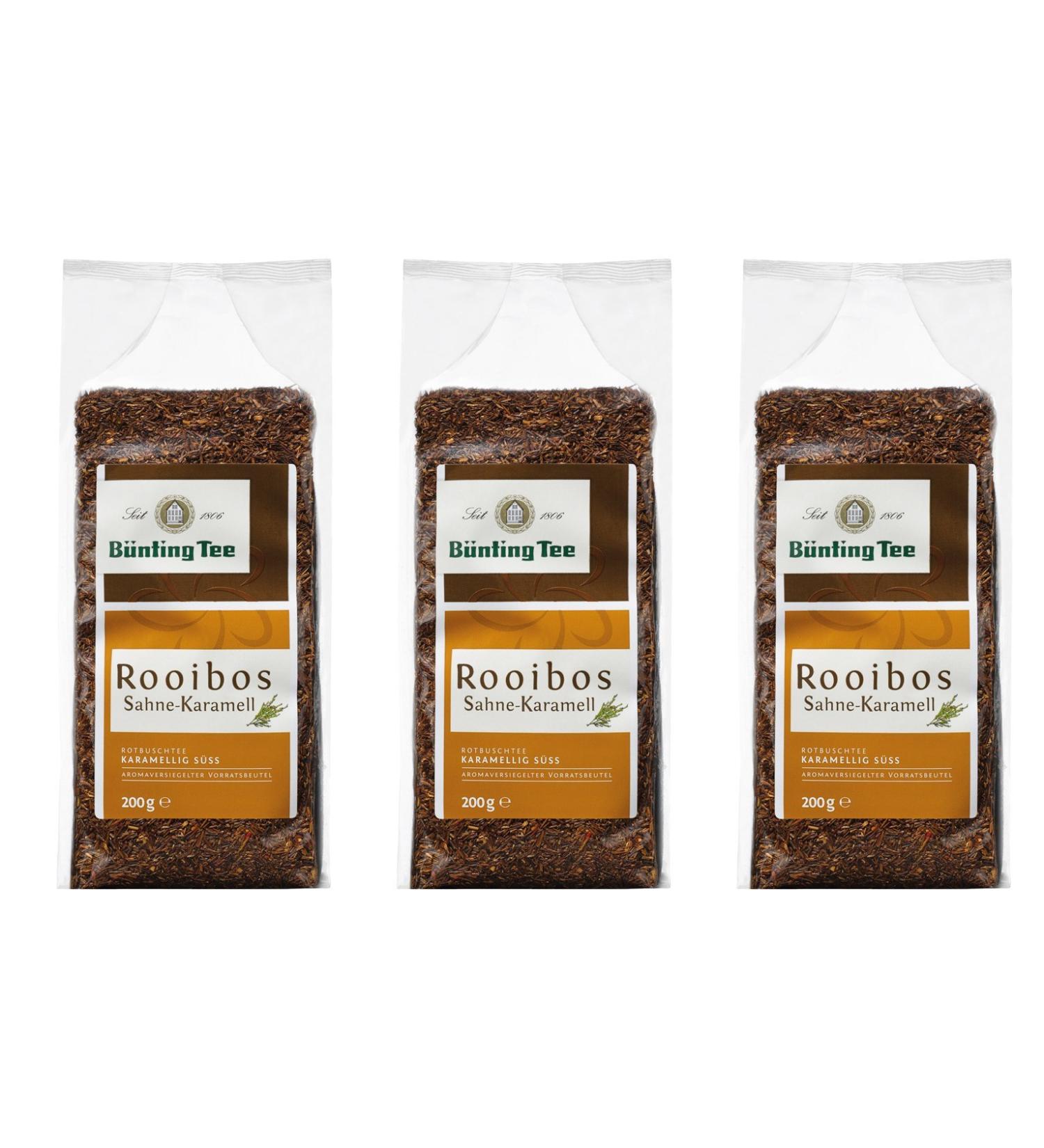 Bnting Tea Rooibos Cream Caramel 200g loose tea pack of 3