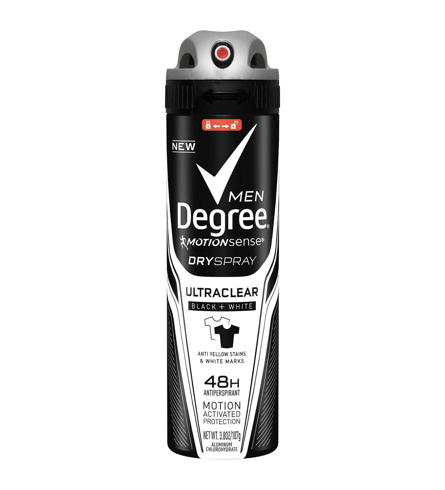 Degree Ultraclear Men's Antiperspirant Deodorant Dry Spray 3.8oz - Black/White - 1 Pack - Buy Online on GoSupps.com