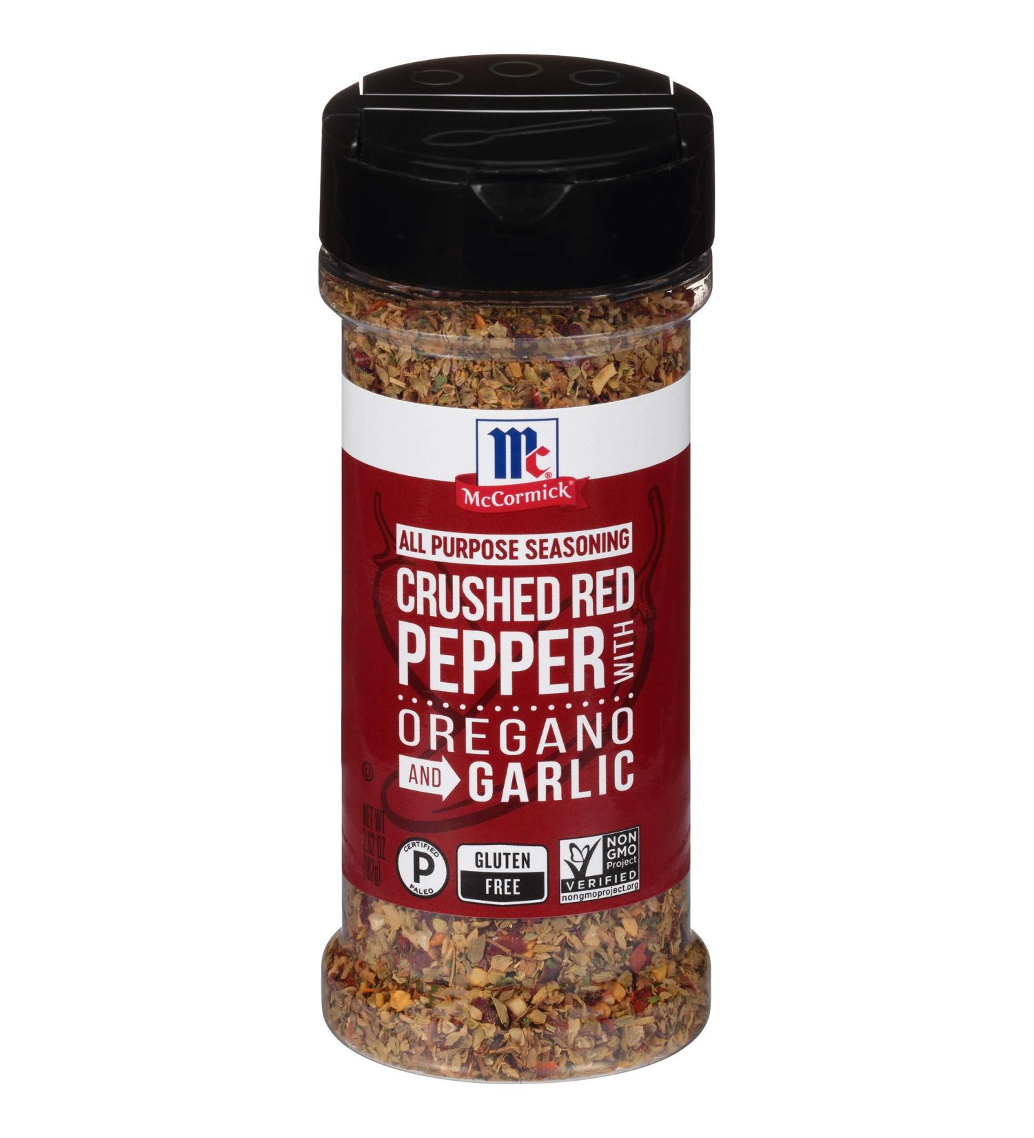 McCormick Crushed Red Pepper with Oregano and Garlic Seasoning 3.62 oz - All Purpose Seasoning - Buy Online on GoSupps.com