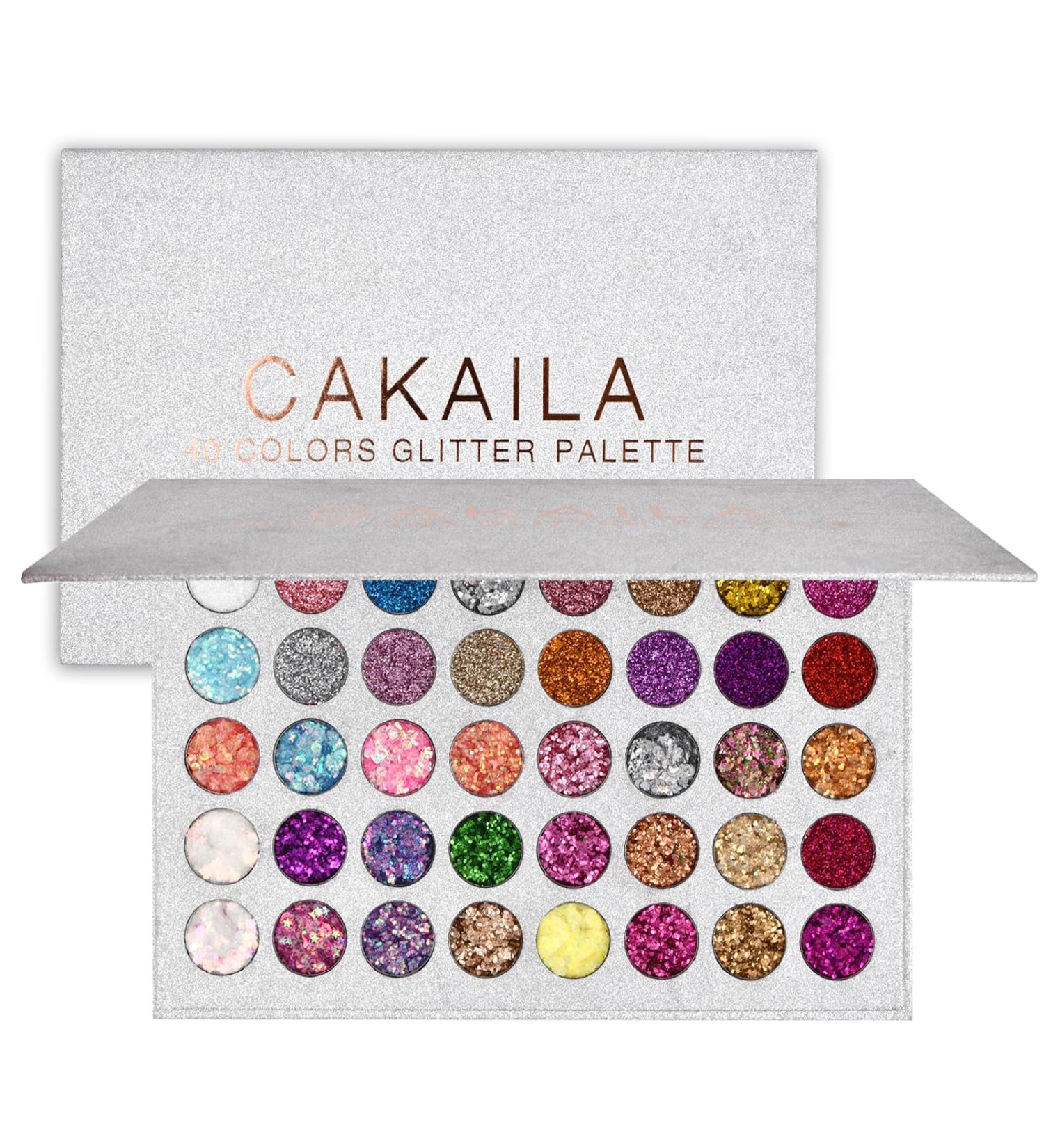 Emperoch 40 Colors Glitter Eyeshadow Palette Waterproof Glitter Shimmer Eyeshadow Makeup Palette 40 Blendable Neon Eyeshadow Makeup Palette with Highly Pigmented Glitters for Face Body - Buy Online on GoSupps.com
