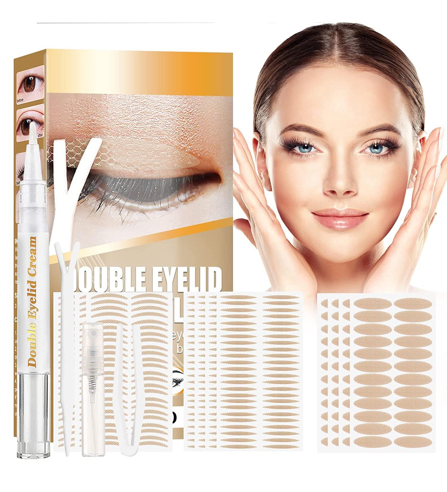 Invisible Double Eyelid Stickers with Fork Rods and Tweezers | Waterproof Eyelid Lift Strips - 1 Set - Buy Online on GoSupps.com