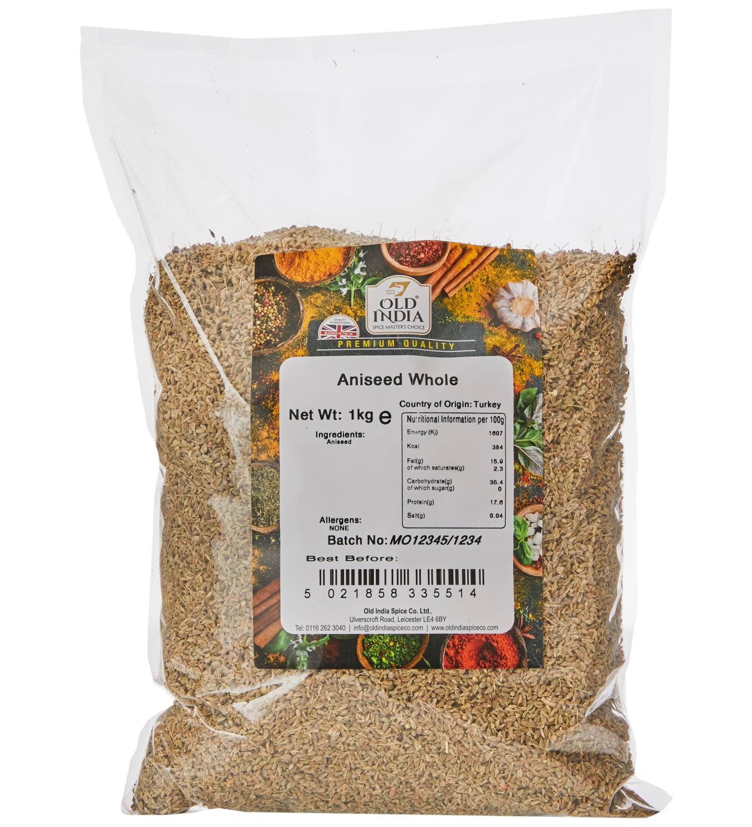 Old India Aniseed Whole 1 Kg - Premium Quality Whole Aniseed - 1 kg (Pack of 1) - Buy Online on GoSupps.com