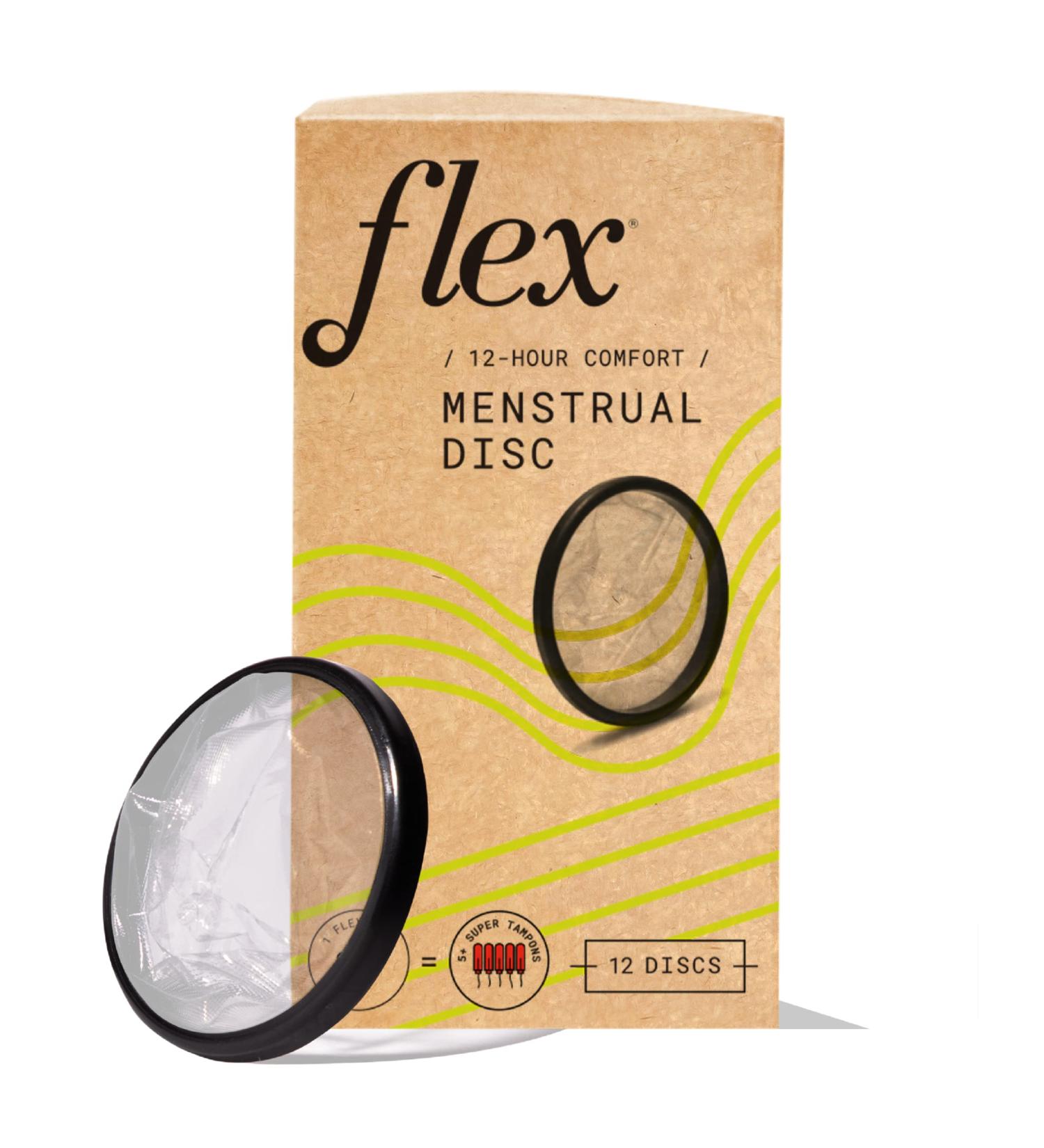 Flex Menstrual Discs | Disposable Period Discs | Tampon, Pad, and Cup Alternative | 5 Super Tampons Capacity | HSA/FSA Eligible | Made in Canada | 12 Count Pack - Buy Online on GoSupps.com