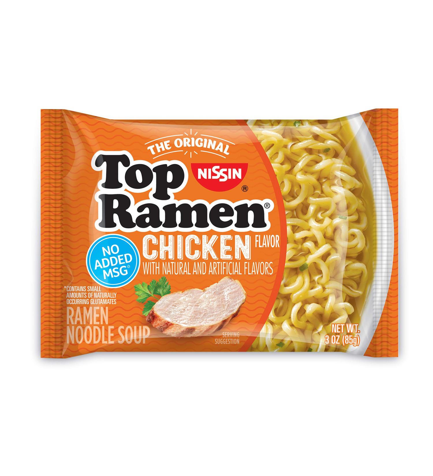Nissin Top Ramen Noodle Soup  Chicken  3 Ounce (Pack of 24) - Buy Online on GoSupps.com