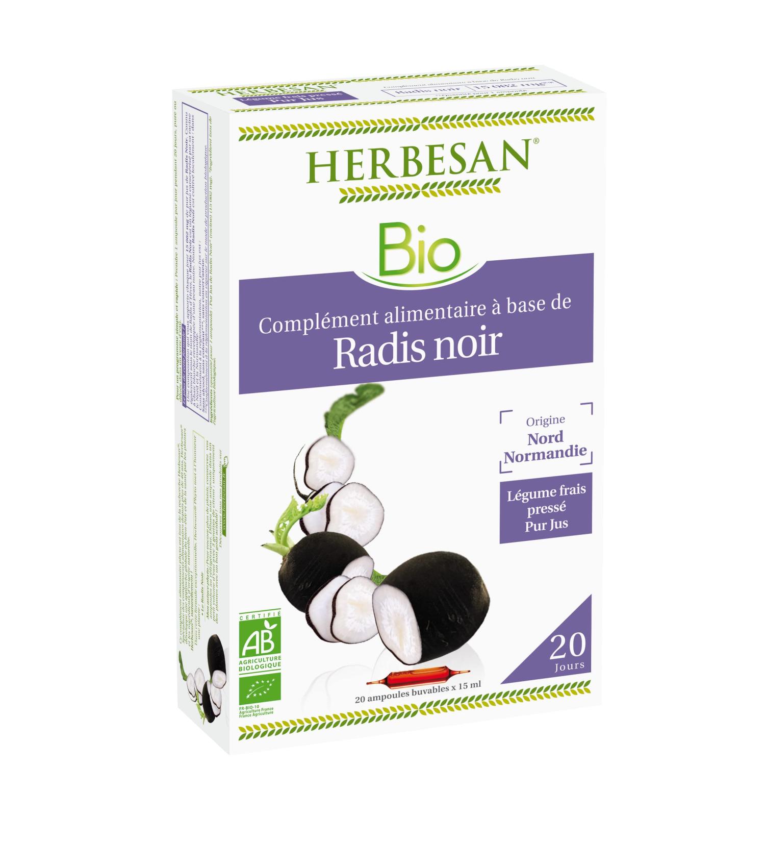 Super Diet Laboratory Herbesan Organic Black Radish 20 ampullen to 15 ml