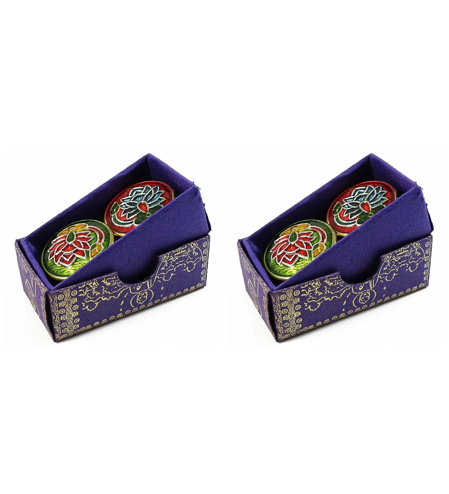 Natural Nag Champa Solid Perfume in Mini Brass Jar 4gm (Pack of 2)