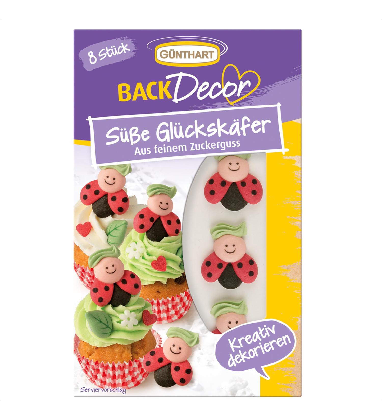 G nthart Backdecor: 8 Sweet Lucky Beetles | Sugar Lady Beetles with Smiling Faces & Green Hair | International Shipping - Buy Online on GoSupps.com