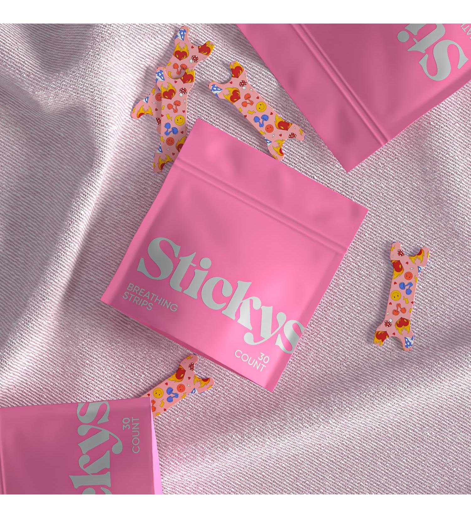 Breathing Strips for Snoring - Nose Strips for Enhanced Sleep - Ideal for Small Noses (Pink Patterned) - Shop Internationally - Buy Online on GoSupps.com