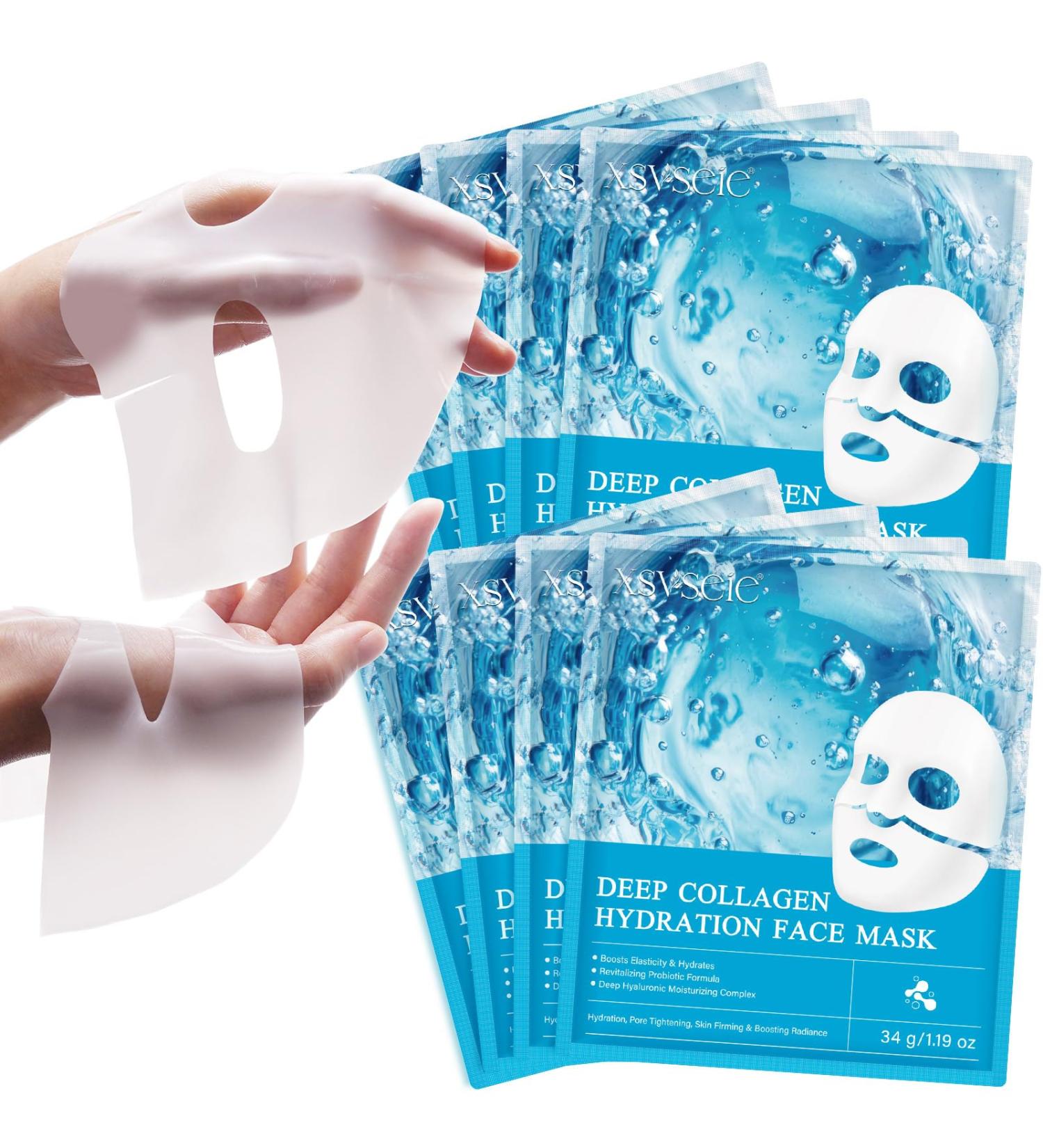 Masque Collagene Visage Korean Masque Visage Bio-Collagen Real Deep Masque Cor en Collagene Hydratant et Raffermissant Anti-Rides et Liftant Cr er une Peau Rebondie Adapt Tous Types de Peau - Buy Online on GoSupps.com