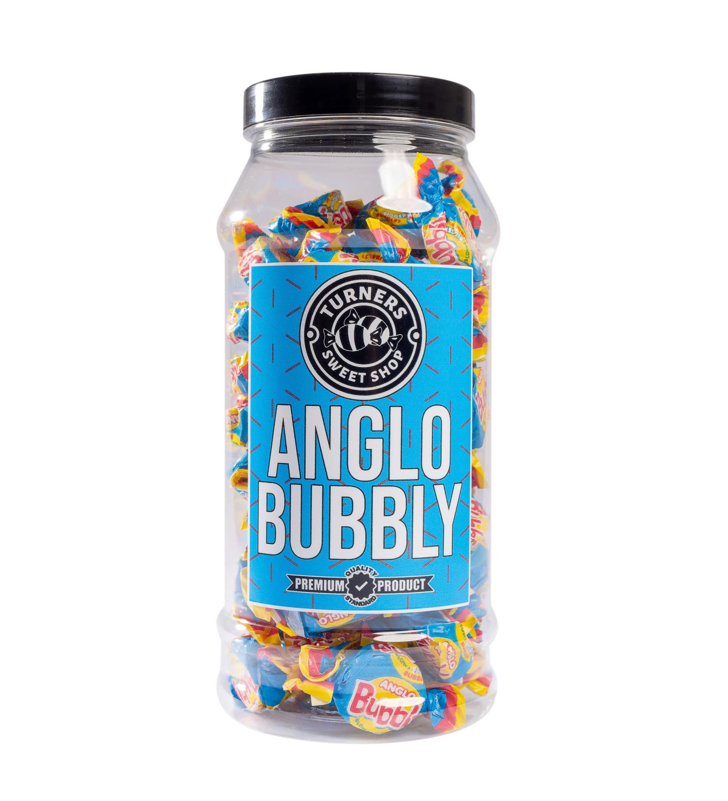 Anglo Bubbly - 350g by Turners Sweet Shop Traditional Retro Gift Jar Classic Original Pick & Mix Sweets Quality Confectionary Fantastic Gifts for Him Her or Them