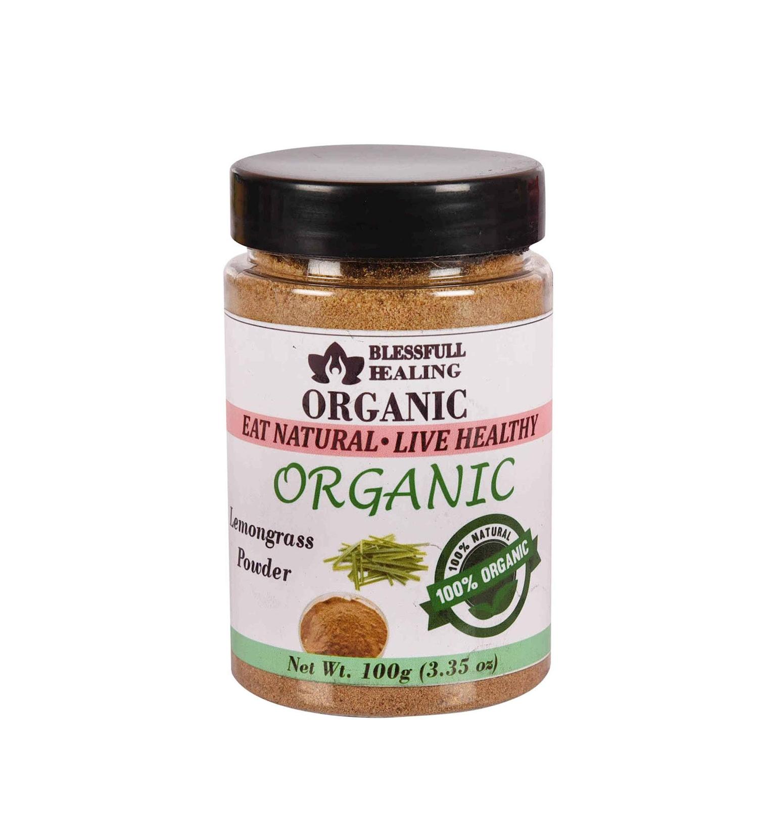 Blessfull Healing Organic Lemongrass Powder 100 Gram Airtight Container (Packing May Vary) 100 Gram 3.35 oz - Buy Online on GoSupps.com