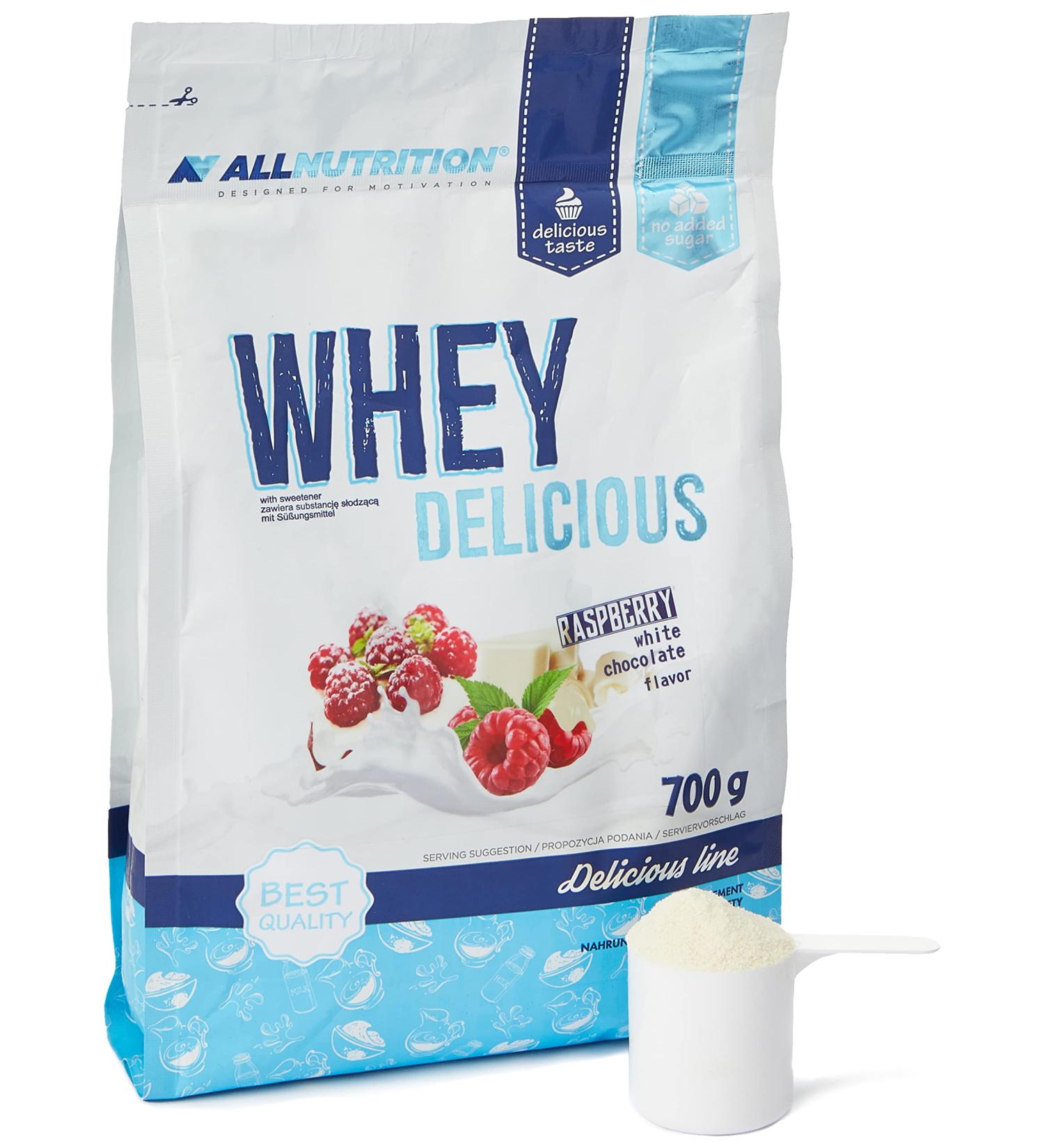 Allnutrition Whey Delicious White Chocolate With Raspberry 700G - Buy Online on GoSupps.com