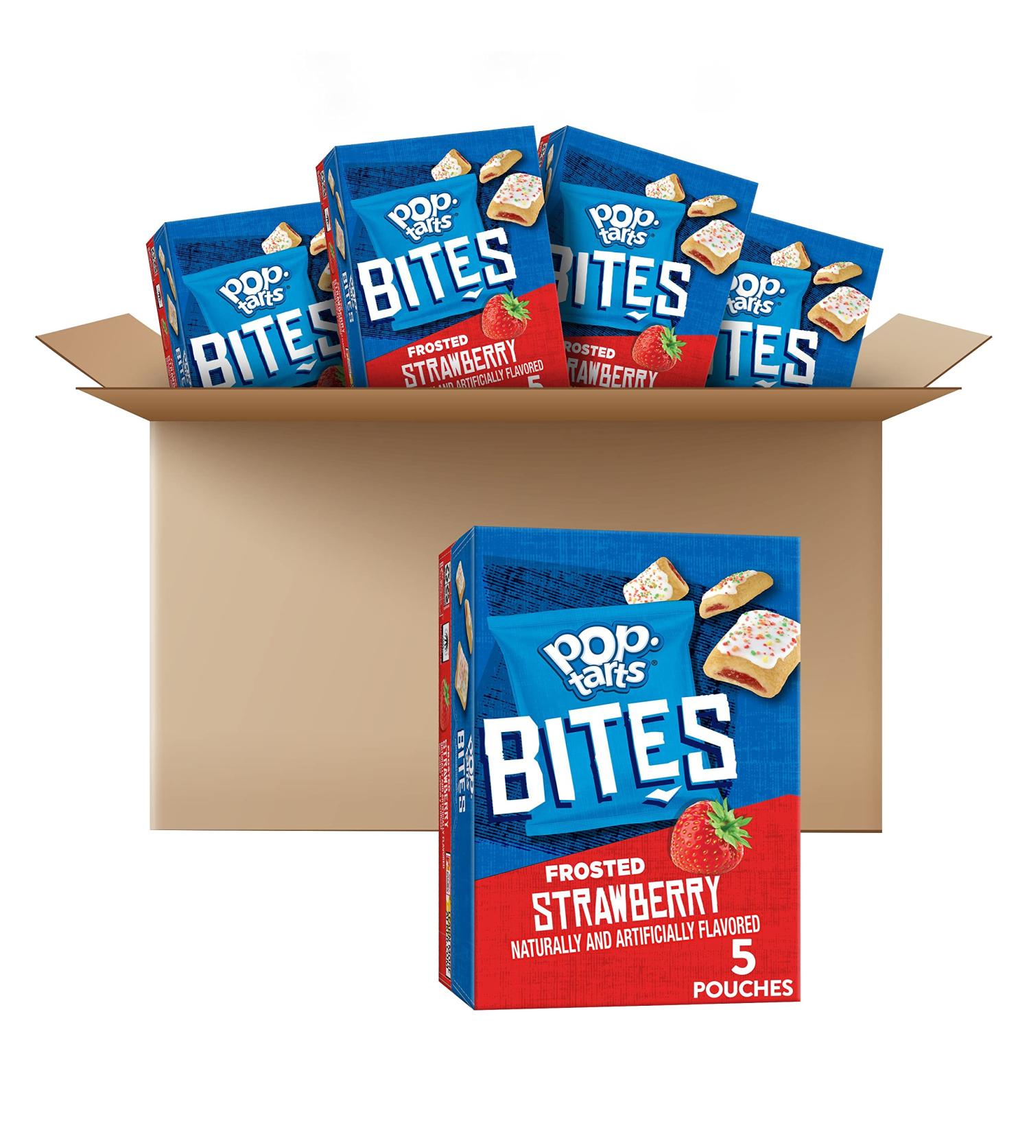 Pop-Tarts Bites: Frosted Strawberry, 25 Count Case - Tasty Filled Pastry Bites - Buy Online on GoSupps.com