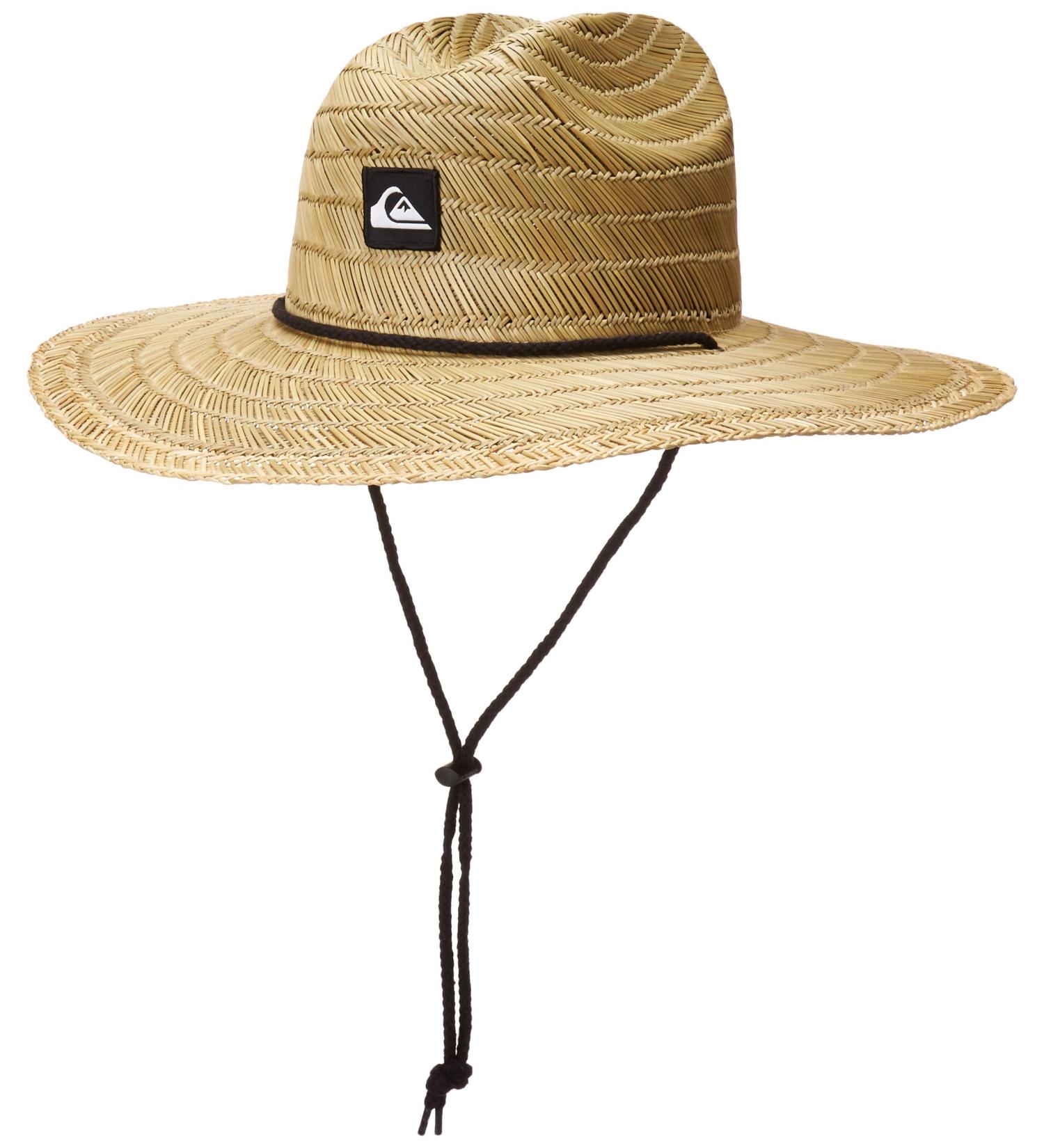 Quiksilver Men's Pierside Lifeguard Beach Sun Straw Hat L/XL - Natural/Black - Buy Online on GoSupps.com