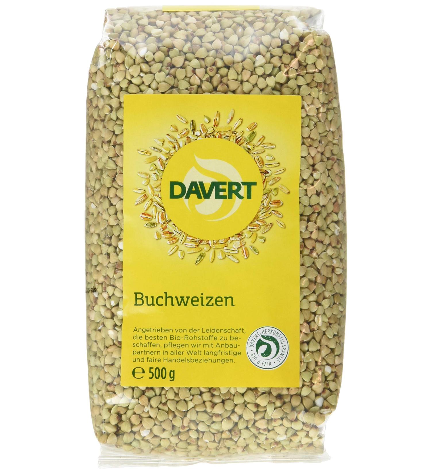 Davert Organic Buckwheat (500g) - Premium Gluten-Free Grain for Healthy Cooking - Buy Online on GoSupps.com