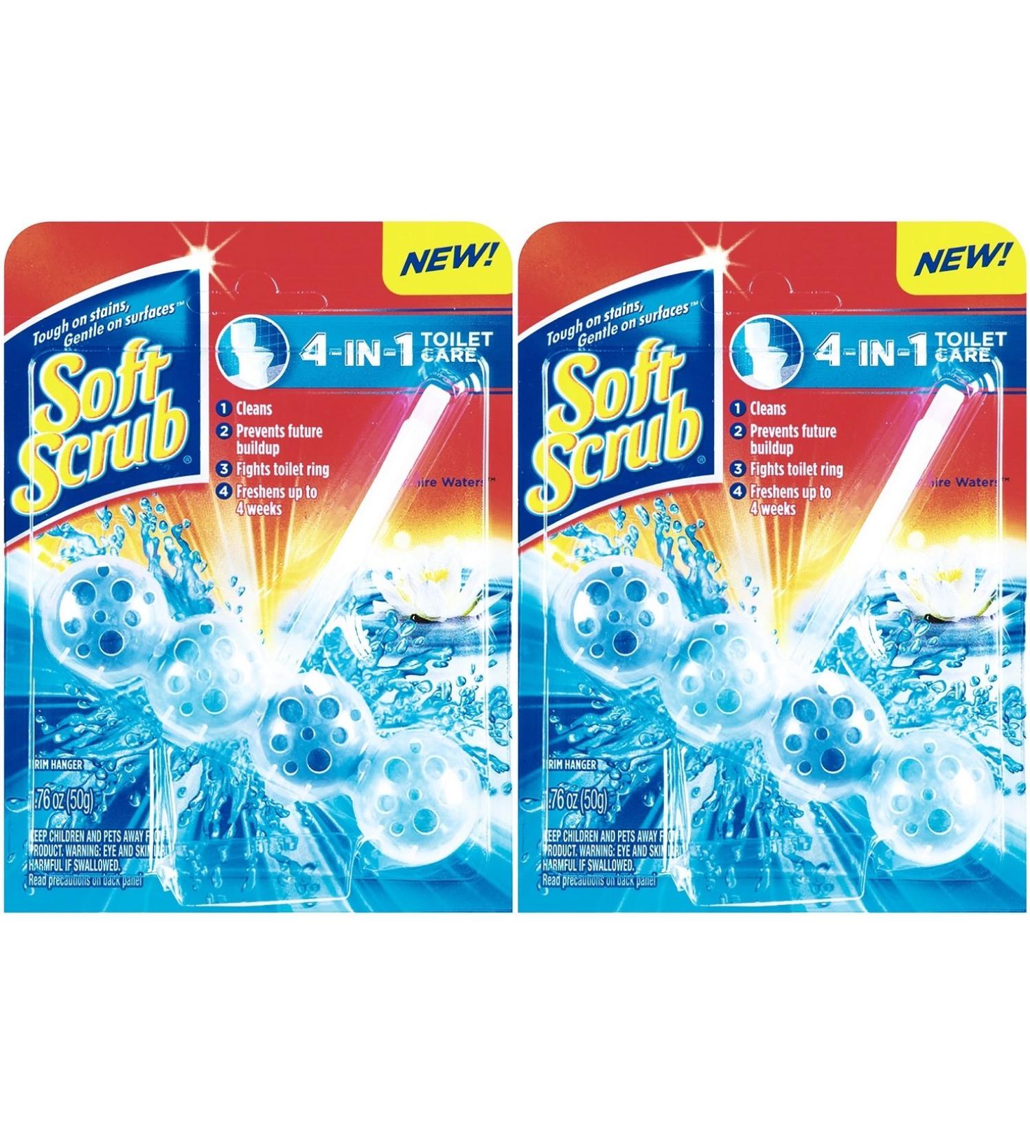 Soft Scrub 4-in-1 Toilet Care Rim Hanger Sapphire Waters 1.76 Ounce (Pack of 2)