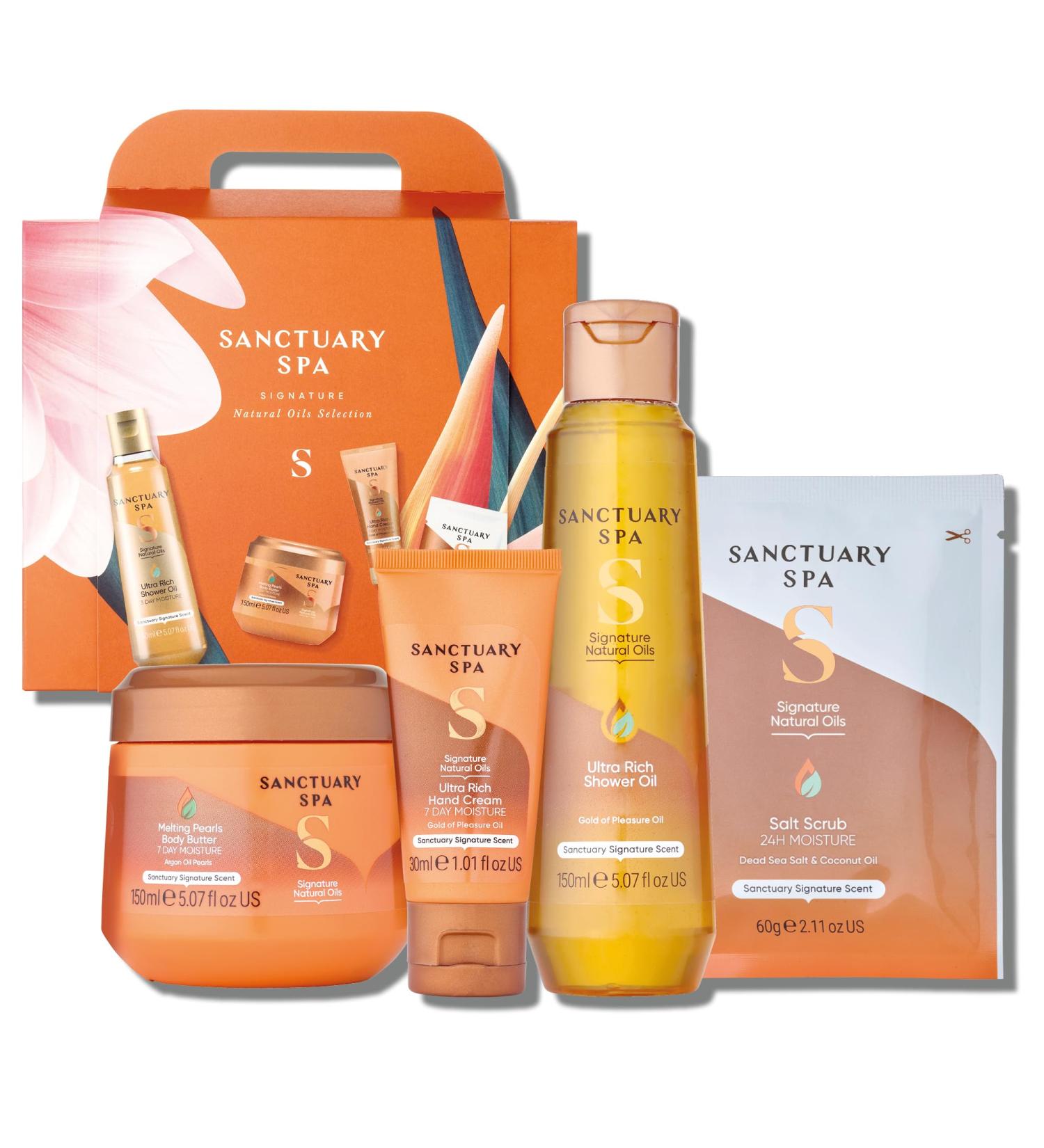 Sanctuary Spa Signature Natural Oils Selection Gift Set - Vegan Women's Gift Set for Birthday - Buy Online on GoSupps.com