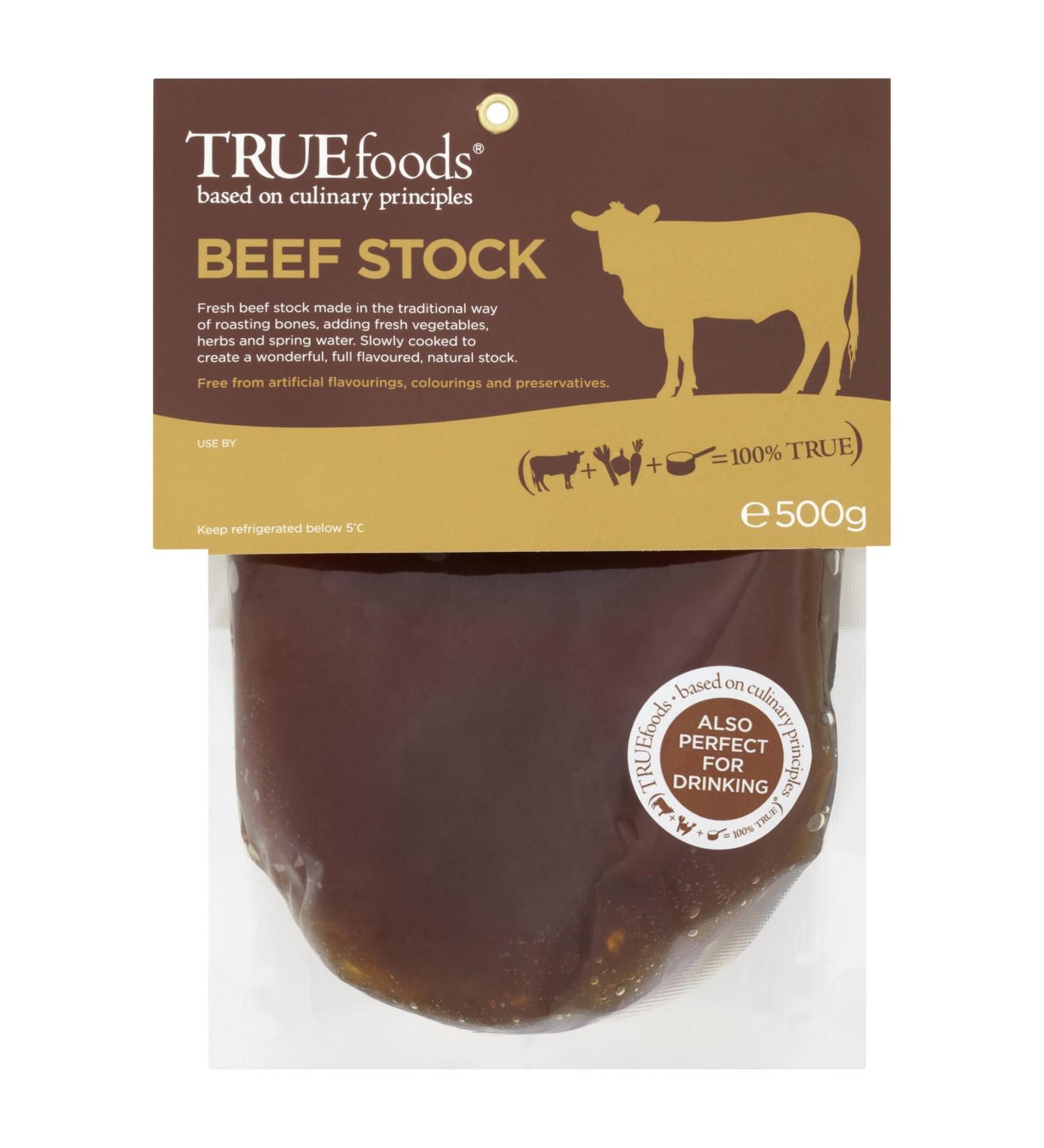 True Foods Beef Stock 500g - Buy Online on GoSupps.com