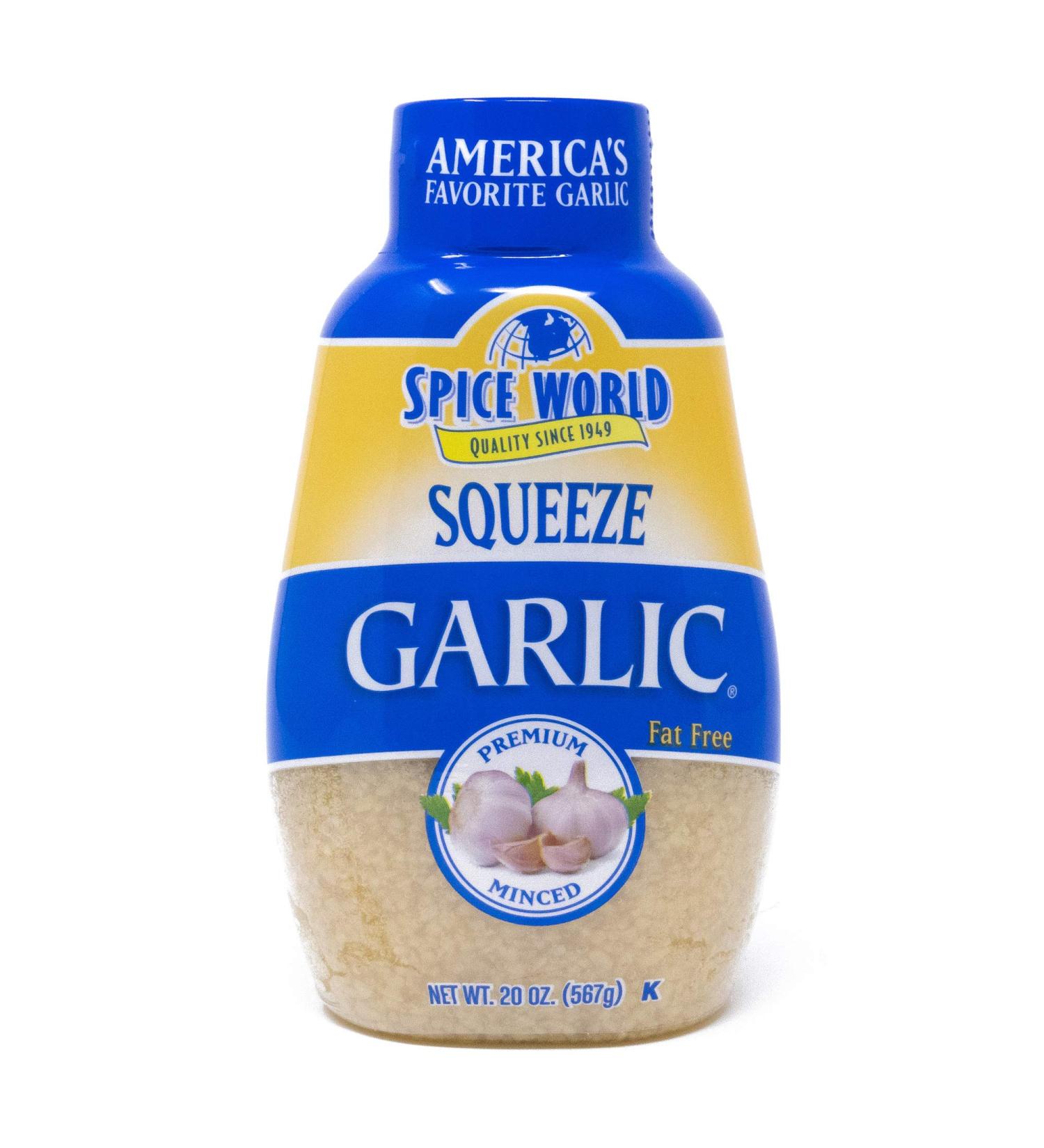 Spice World Squeeze Garlic 20 oz - Best Value Size for Cooking | Buy Online - Buy Online on GoSupps.com
