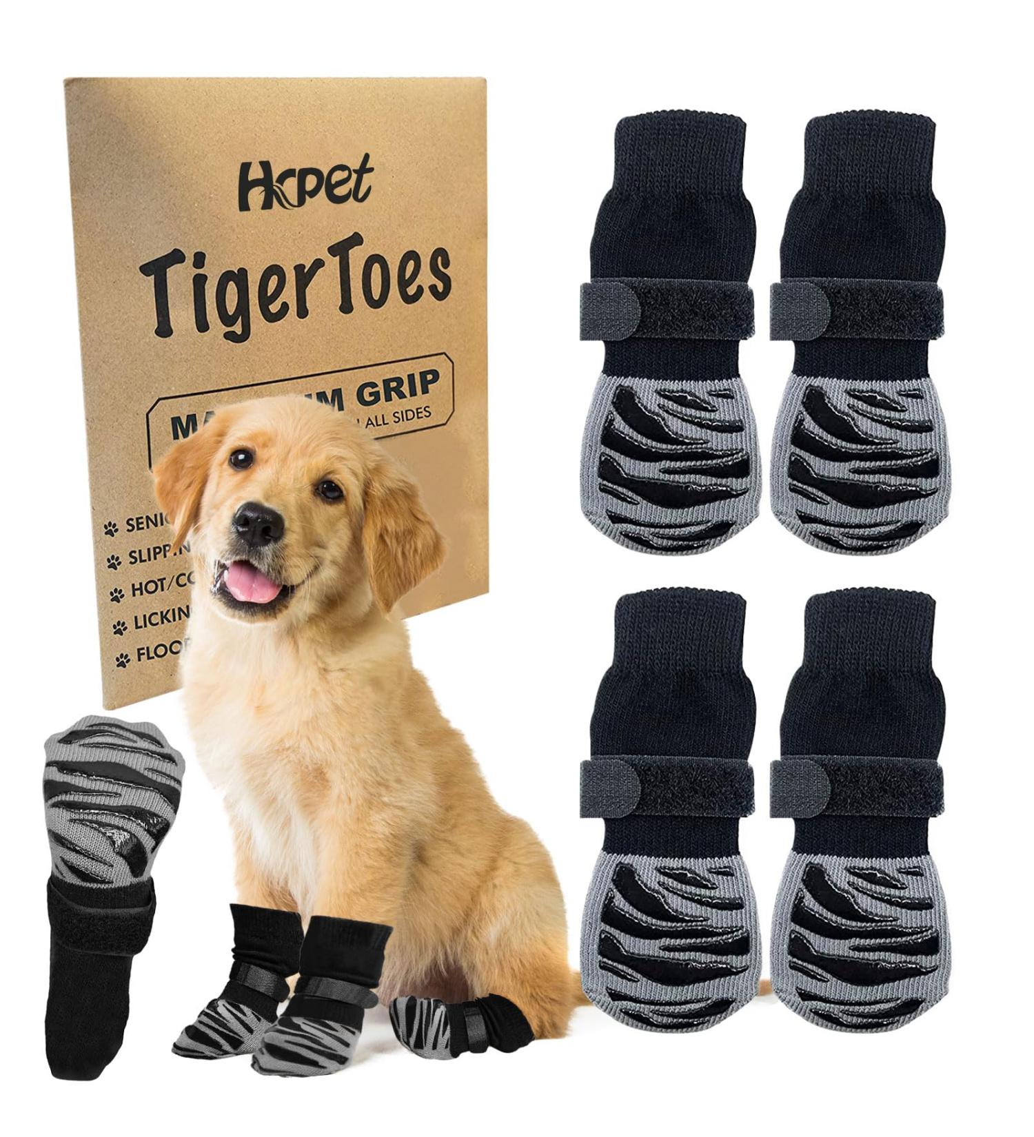 Anti-Slip Socks for Dogs | Paw Protection for Warm & Cold Walkways | Ideal for Licking & Slipping Prevention (S) - Buy Online on GoSupps.com