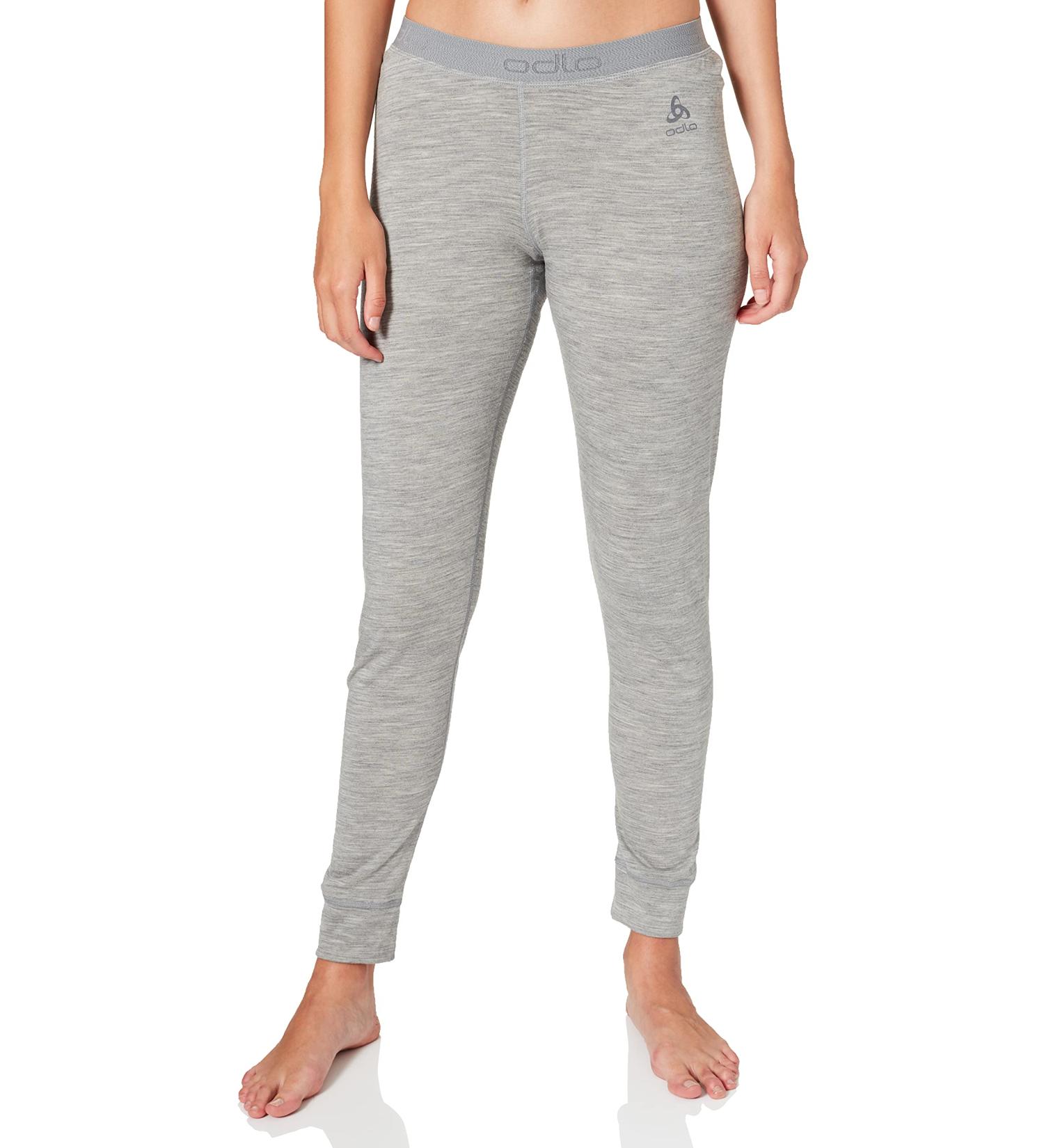 Odlo Women's 100% Merino 200g Functional Underwear Long Pants XL - Grey Melange | Shop Internationally - Buy Online on GoSupps.com