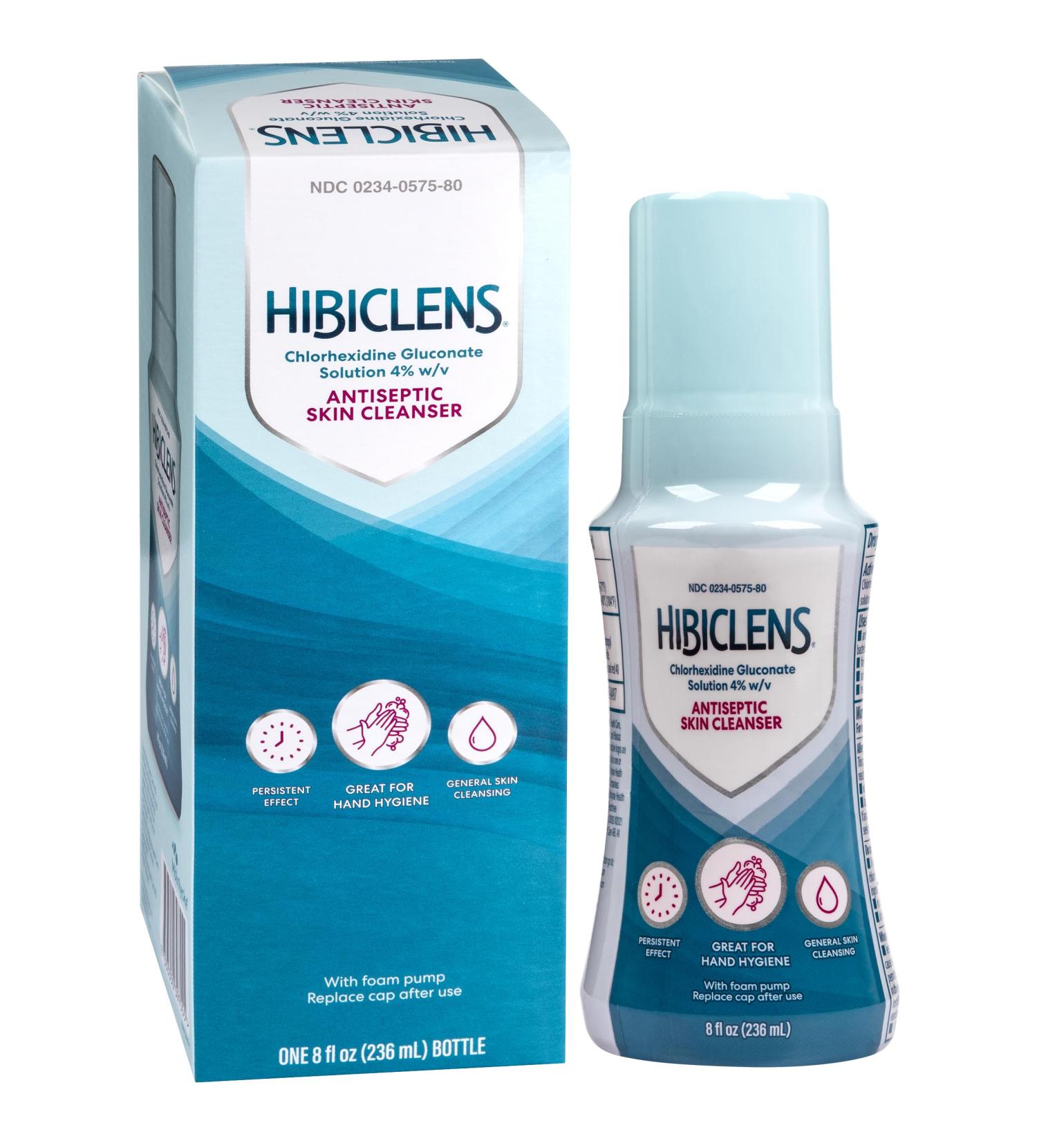 Hibiclens Antimicrobial Soap 8 oz Foaming Pump | Antiseptic Skin Cleanser for Home & Hospital | 4% CHG International Shipping Available - Buy Online on GoSupps.com