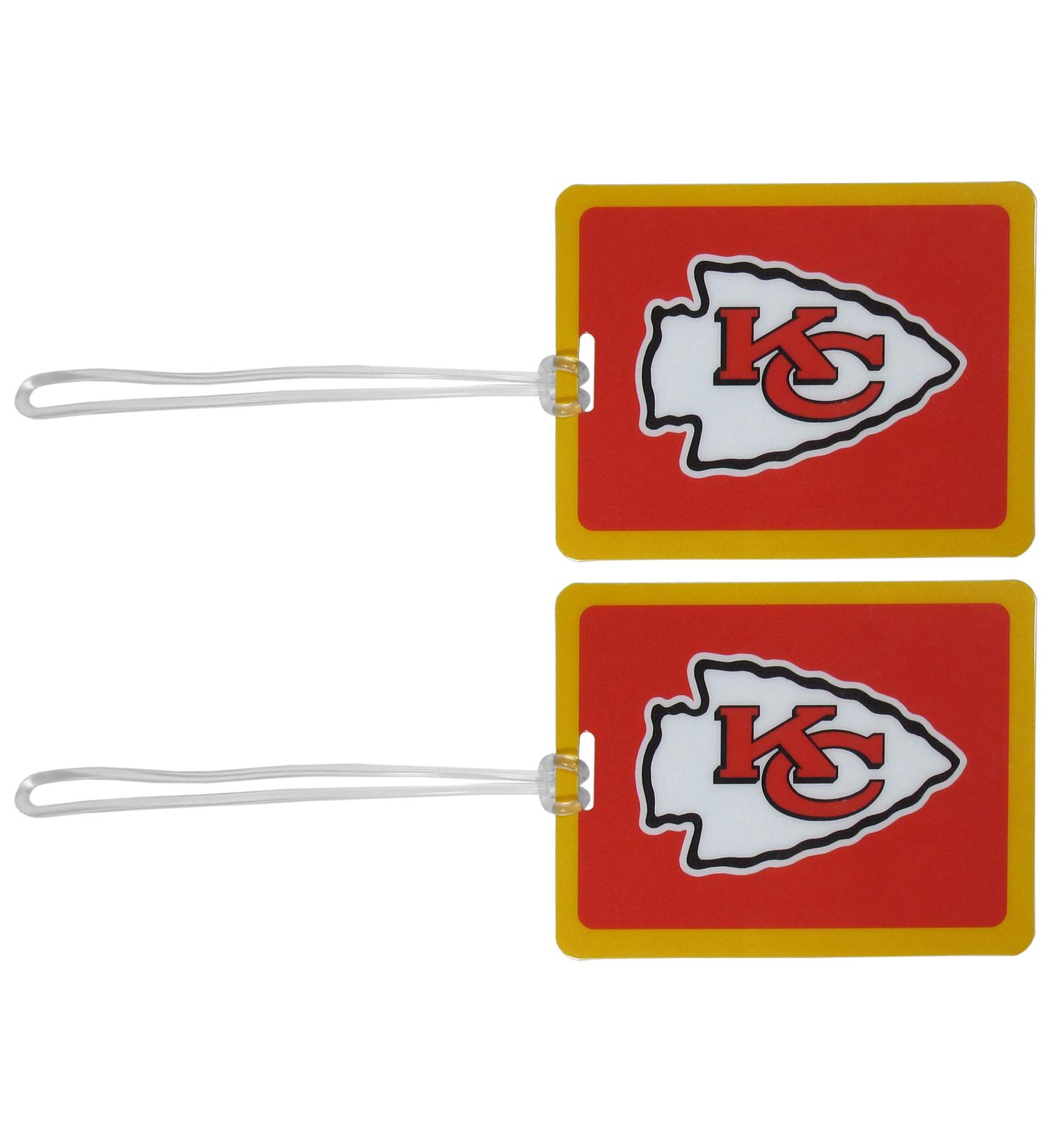 NFL Kansas City Chiefs Sports Vinyl Luggage Tag  Set of 2  Red - Buy Online on GoSupps.com