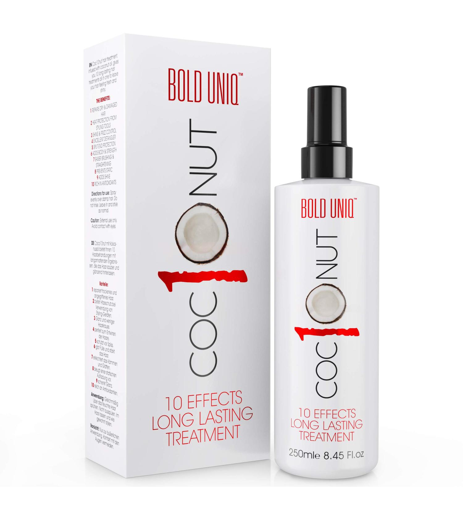 Coconut Heat Protectant Spray - Up to 450F Thermal Protection - For All Hair Types - Prevent Frizz & Split Ends - 8.45fl.oz - Buy Online on GoSupps.com