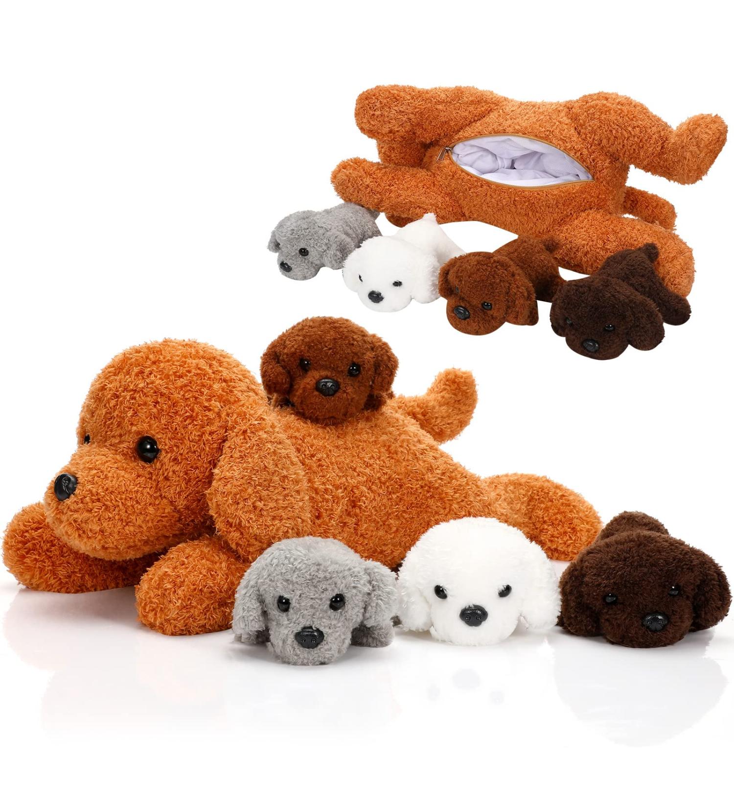 5 Piece Puppy Cuddly Toy Set - Soft Plush Dog Toys & Cozy Pillows for Puppies | Perfect Birthday Gift - Buy Online on GoSupps.com