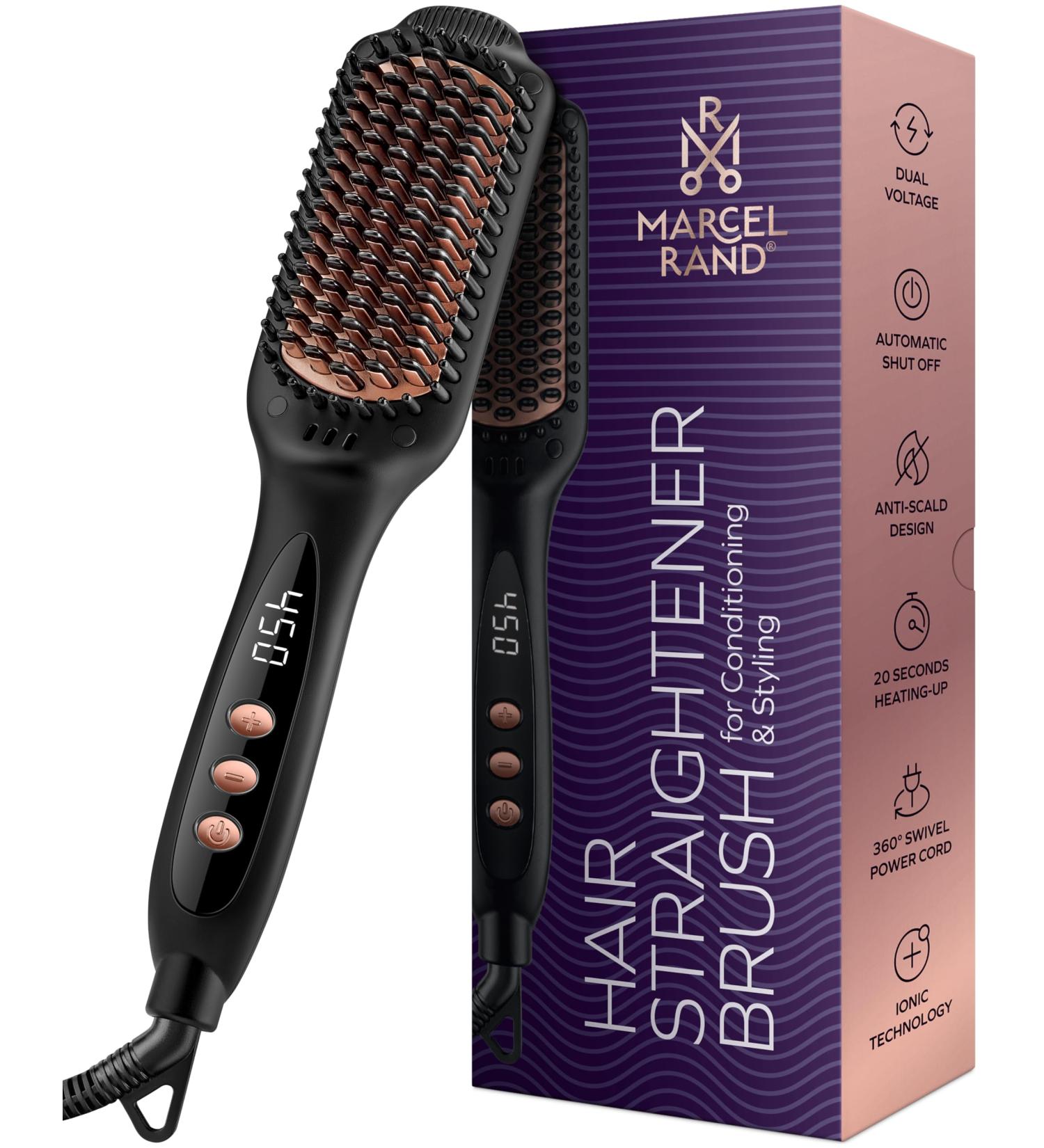 Professional Dual Voltage Hair Straightener Brush | Anti-Frizz Styling Tool with 16 Temp Settings | Fast Heating Ion Comb for Healthy Hair | Ideal for Women - Buy Online on GoSupps.com