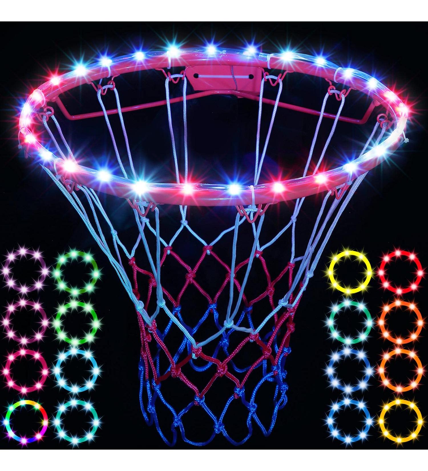 LED Basketball Hoop Light | Remote Control Waterproof Rim Lights | 17 Colors 7 Modes | Super Bright Goal Accessories | Outdoor Game Training | Kids Adults Boys - Buy Online on GoSupps.com