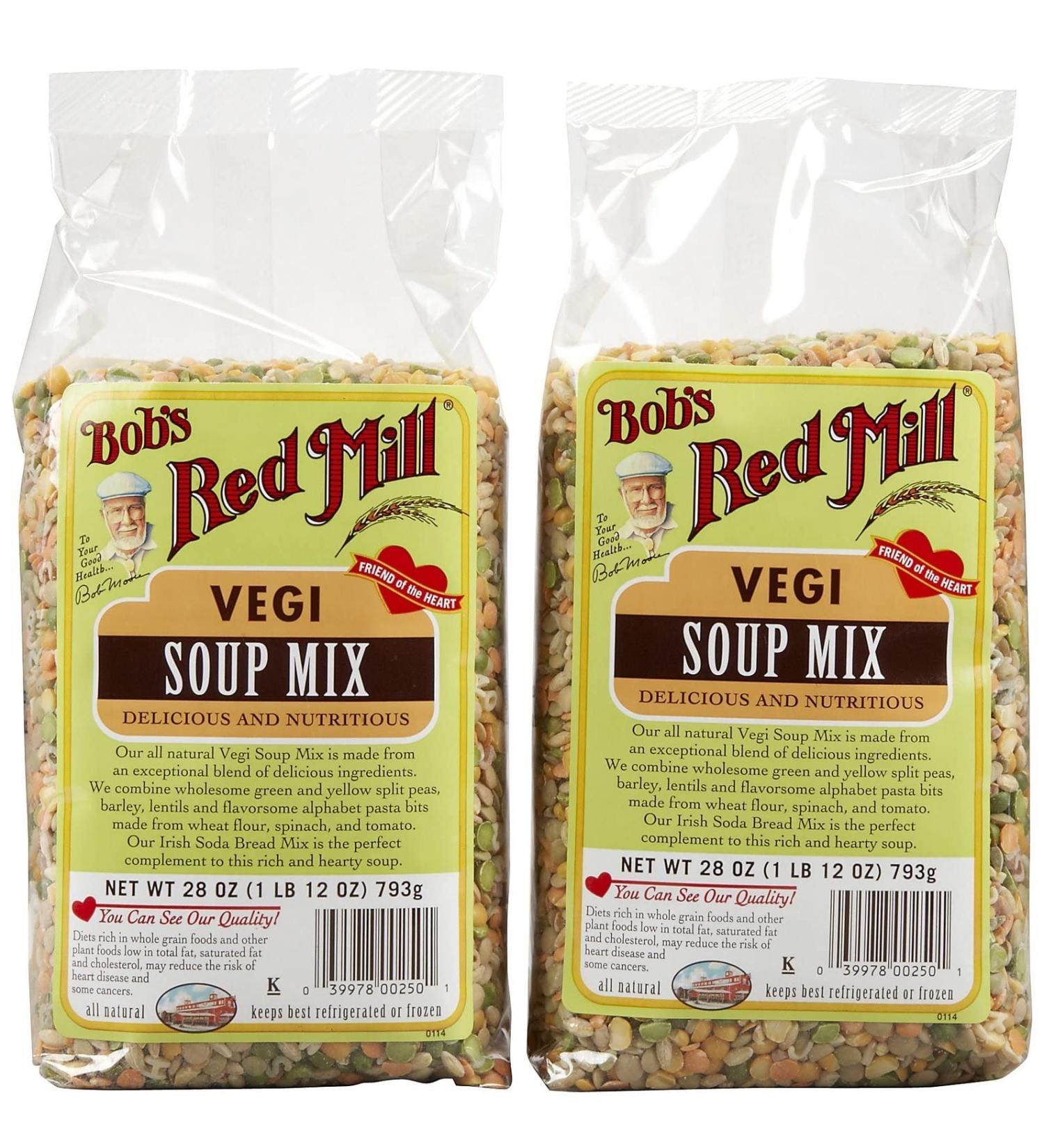 Bob's Red Mill Veggie Soup Mix 28oz - 2 Pack (1.75lb each) - Organic Vegetable Soup Mix - Buy Online on GoSupps.com