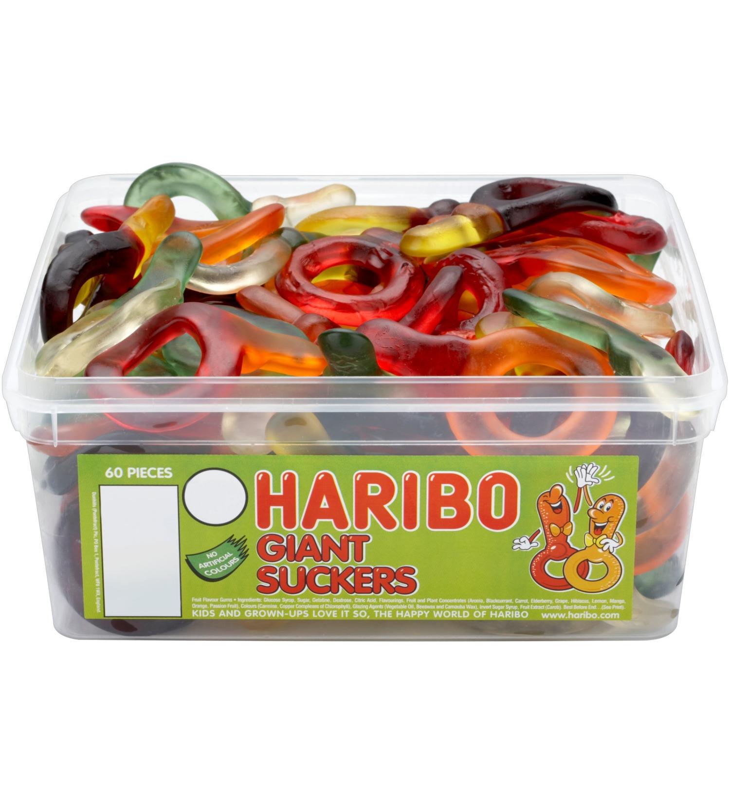 Haribo Giant Dummies Sweets Tub 60 Pieces