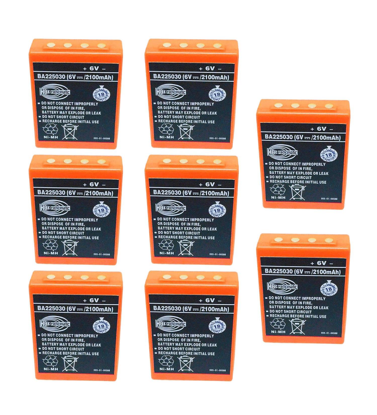8 Pack 6V 2100mAh HBC Radiomatic BA225030 Rechargeable Battery - Ideal for HBC Crane Remote Control & Pump Truck - Buy Online on GoSupps.com