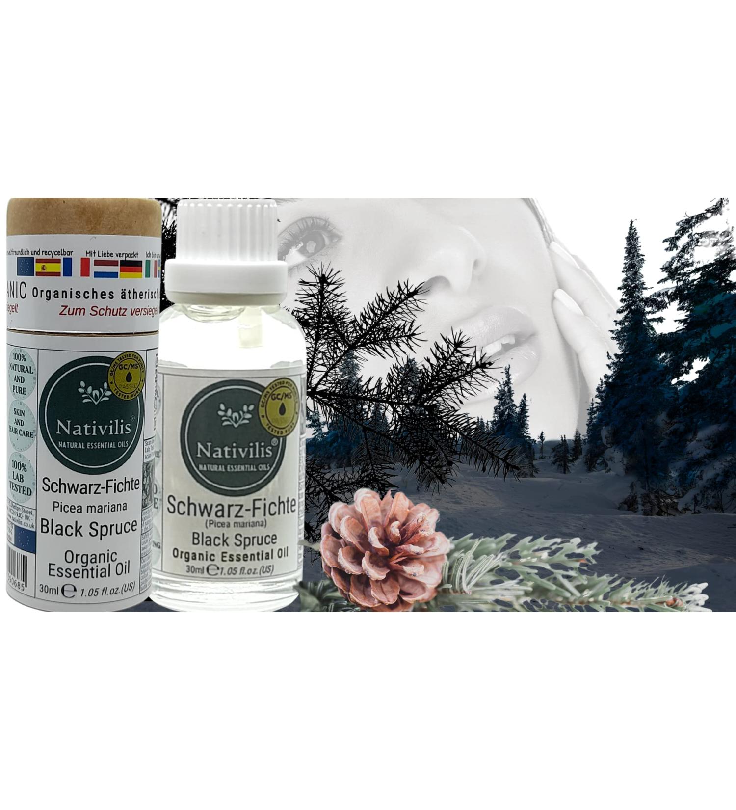 Buy Nativilis Essential Bio-Black Spruce Oil | Antiseptic for Respiratory & Muscle Pain Relief | Copaiba Aromatherapy - Buy Online on GoSupps.com