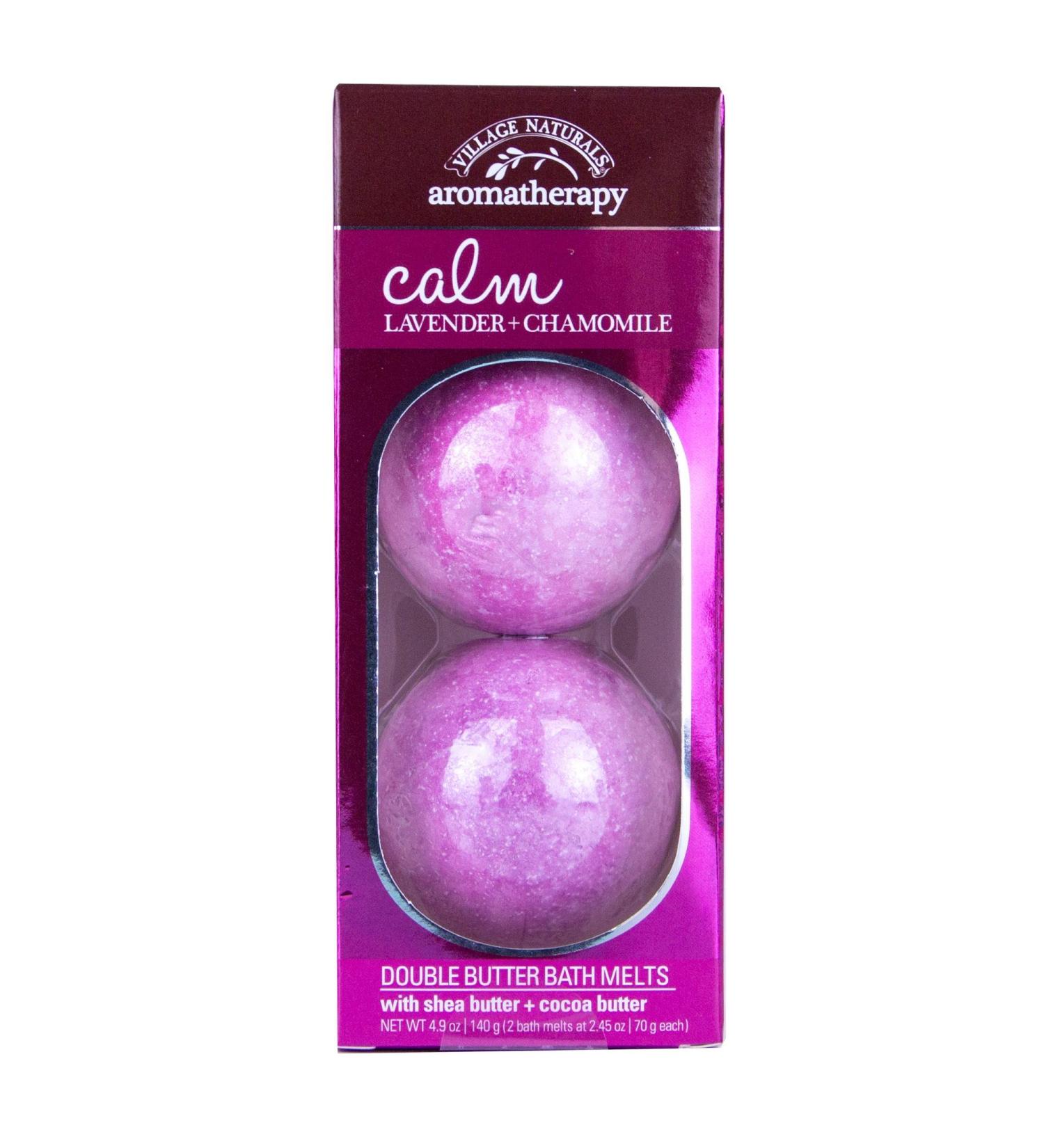 Village Naturals Double Butter Bath Melts - Calm Lavender-chamomile 2 Ea 2count