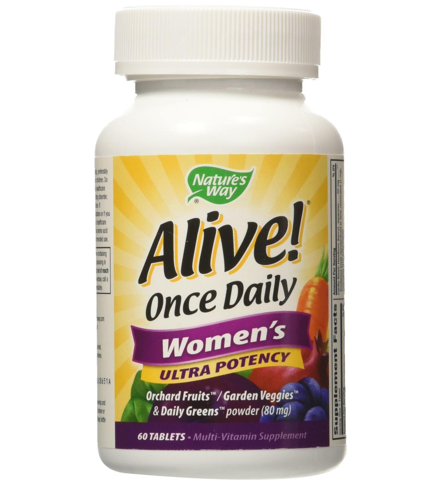 Nature's Way Alive Once Daily Women's Multi Ultra Potency - 60 Count - Buy Online on GoSupps.com