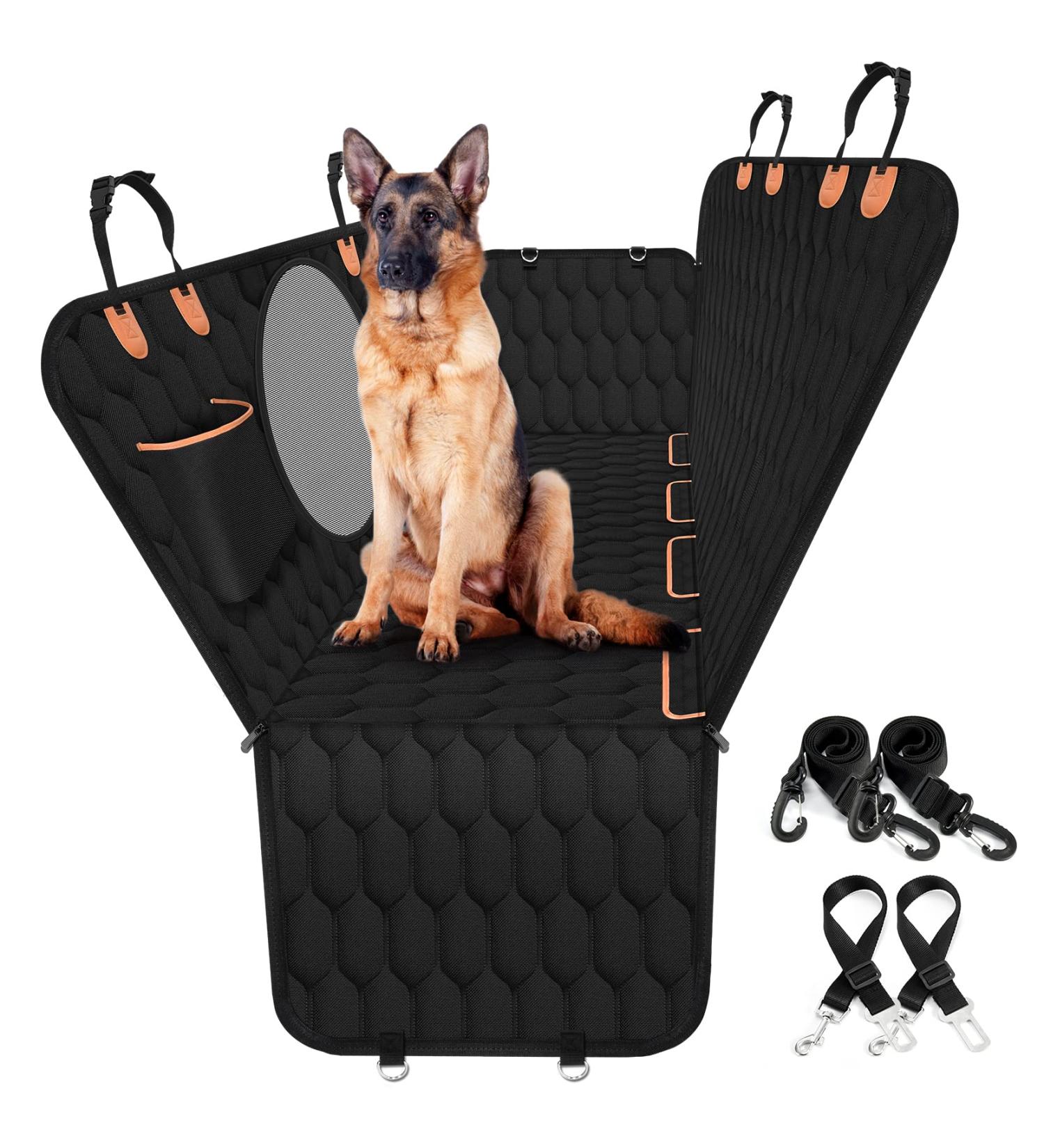 Waterproof & Scratchproof Dog Car Seat Cover for Back Seat - Black 54W x 58L - Buy Online on GoSupps.com