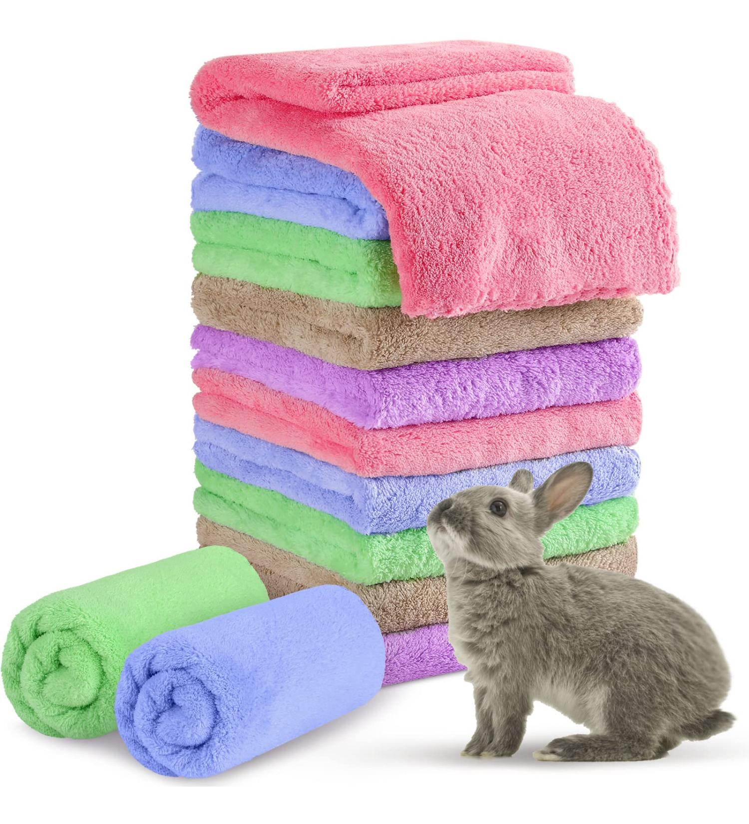 10 Pieces Guinea Pig Fleece Ceilings | Soft Pet Cage Mats & Accessories for Small Animals | 35x75 cm Mixed Colors - Buy Online on GoSupps.com