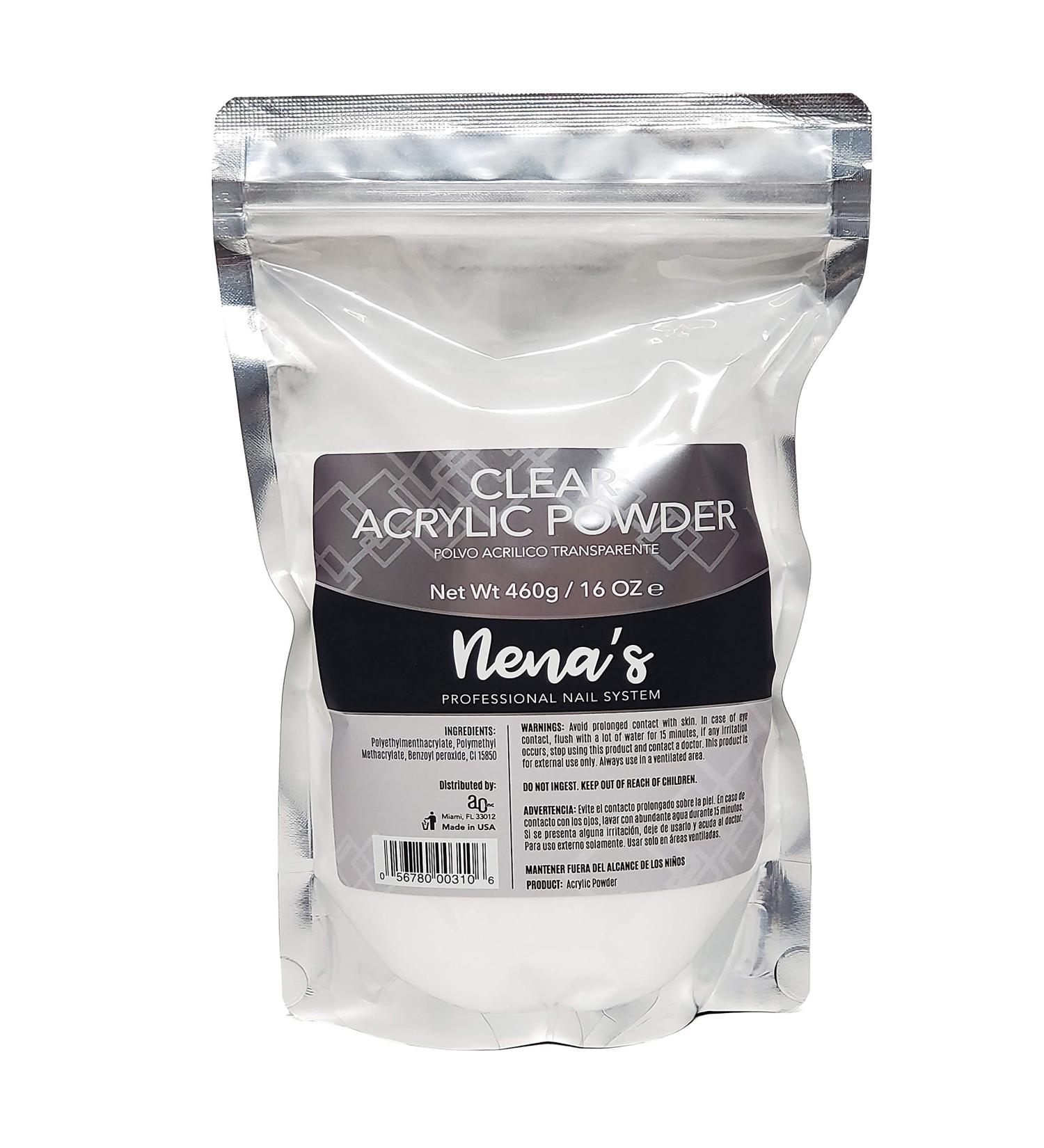 Nena's Superior Sculpting Powder Professional Acrylic Nail System Clear Blush Pink Medium Pink 16 oz 460 g (Clear)