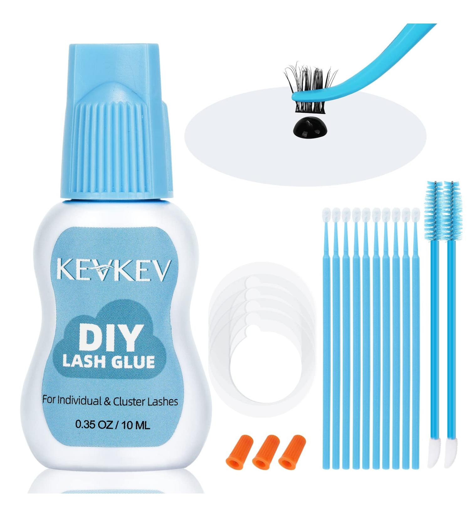 10ml Black DIY Lash Glue | Cluster Lash Glue for Long Lasting Eyelash Extension | Waterproof and Mild | 48-Hour Bond | Self Application - Buy Online on GoSupps.com