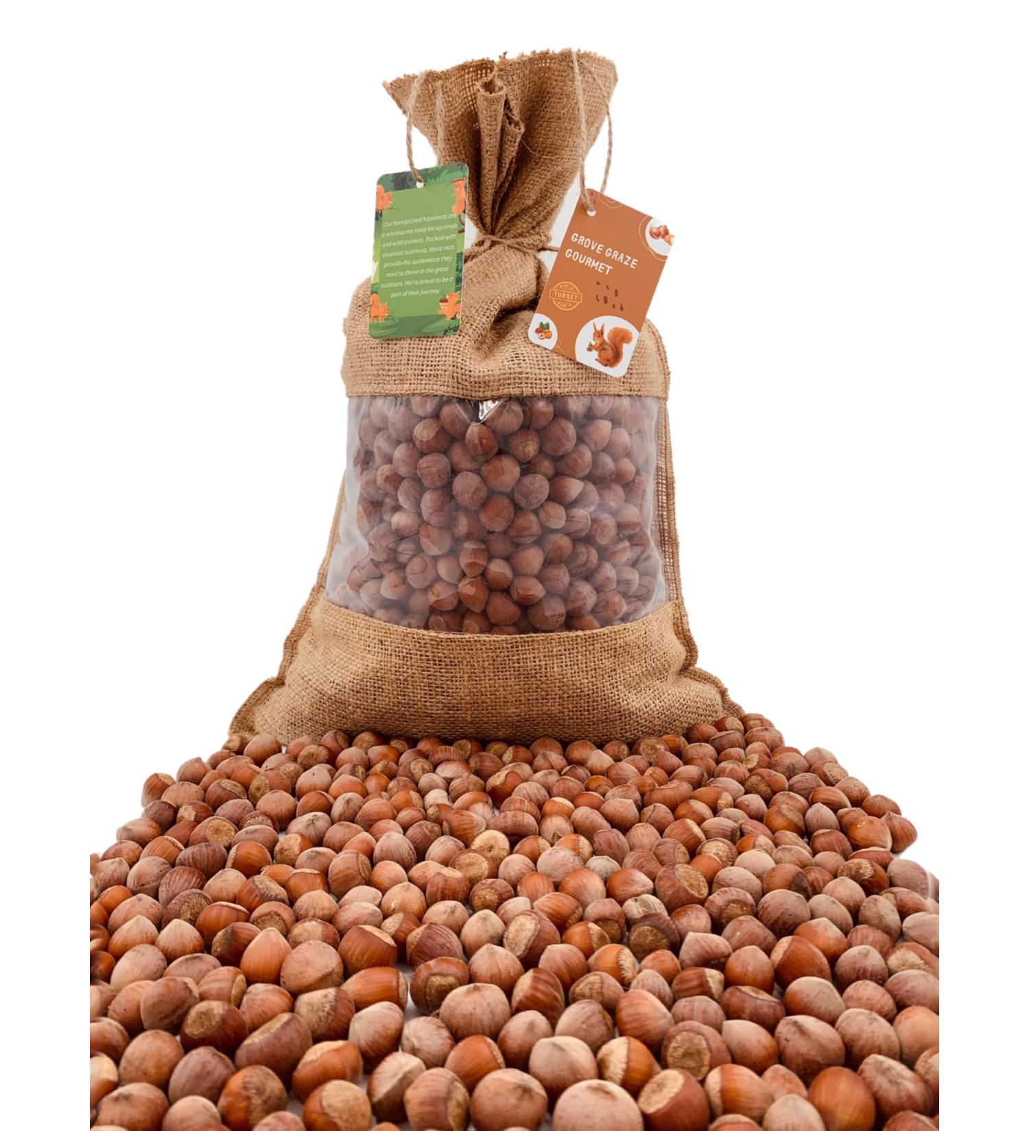 AgnesGP Hazelnuts In Shells for Wild Birds and Squirrels (5Kg Sack Included) - Nutrient-Rich Snack for Your Backyard Friends - Buy Online on GoSupps.com