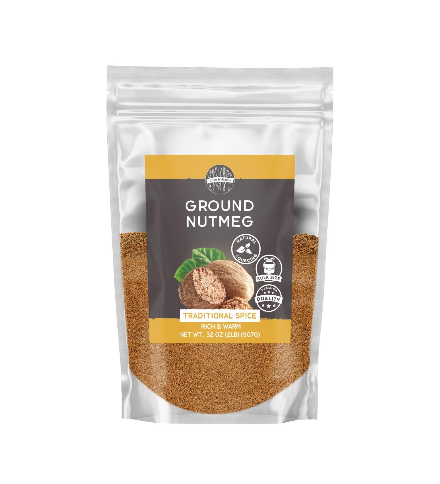2 lb Ground Nutmeg: Birch & Meadow Traditional Spice - Rich & Warm - Buy Online on GoSupps.com