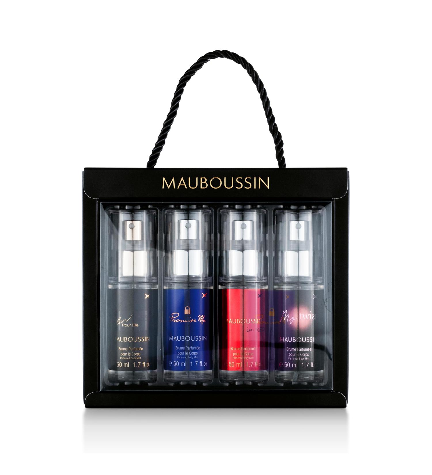 Mauboussin - Body Mist Set Premium : Elixir Pour Elle Mist 50ml (1.7 Fl Oz) Promise Me Mist 50ml (1.7 Fl Oz) In Red 50ml (1.7 Fl Oz) & My Twist Mist 50ml (1.7 Fl Oz) - Buy Online on GoSupps.com